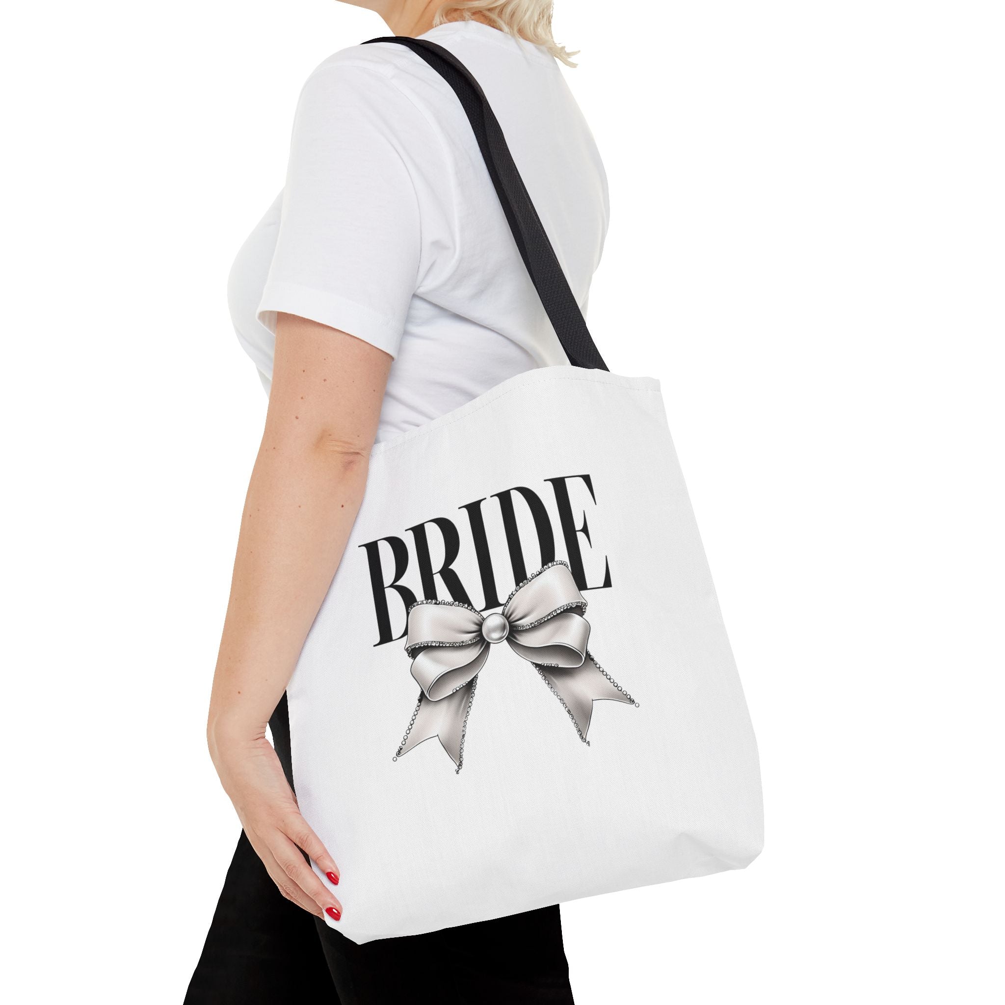 Elegant Bride Tote Bag with Bow Design