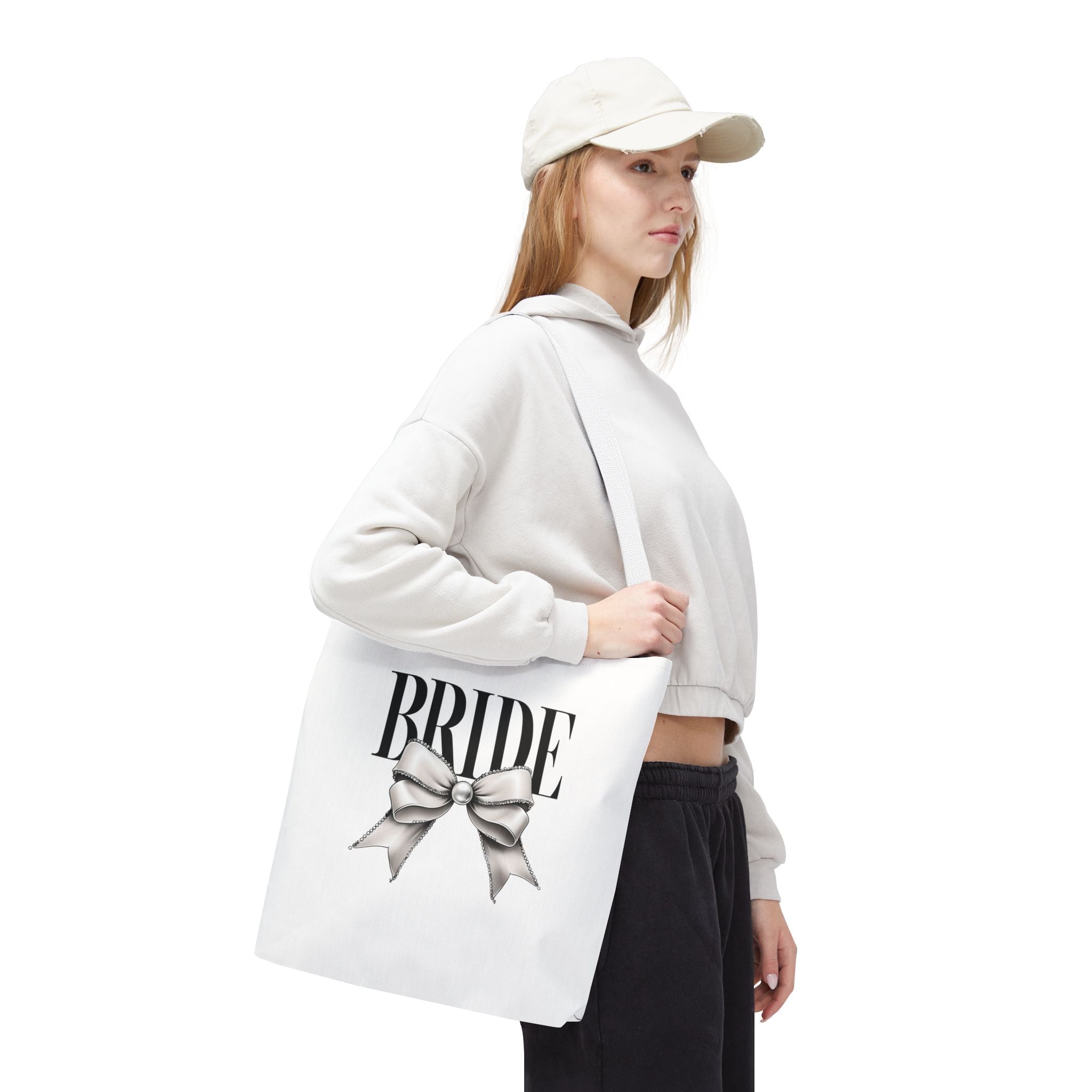 Elegant Bride Tote Bag with Bow Design
