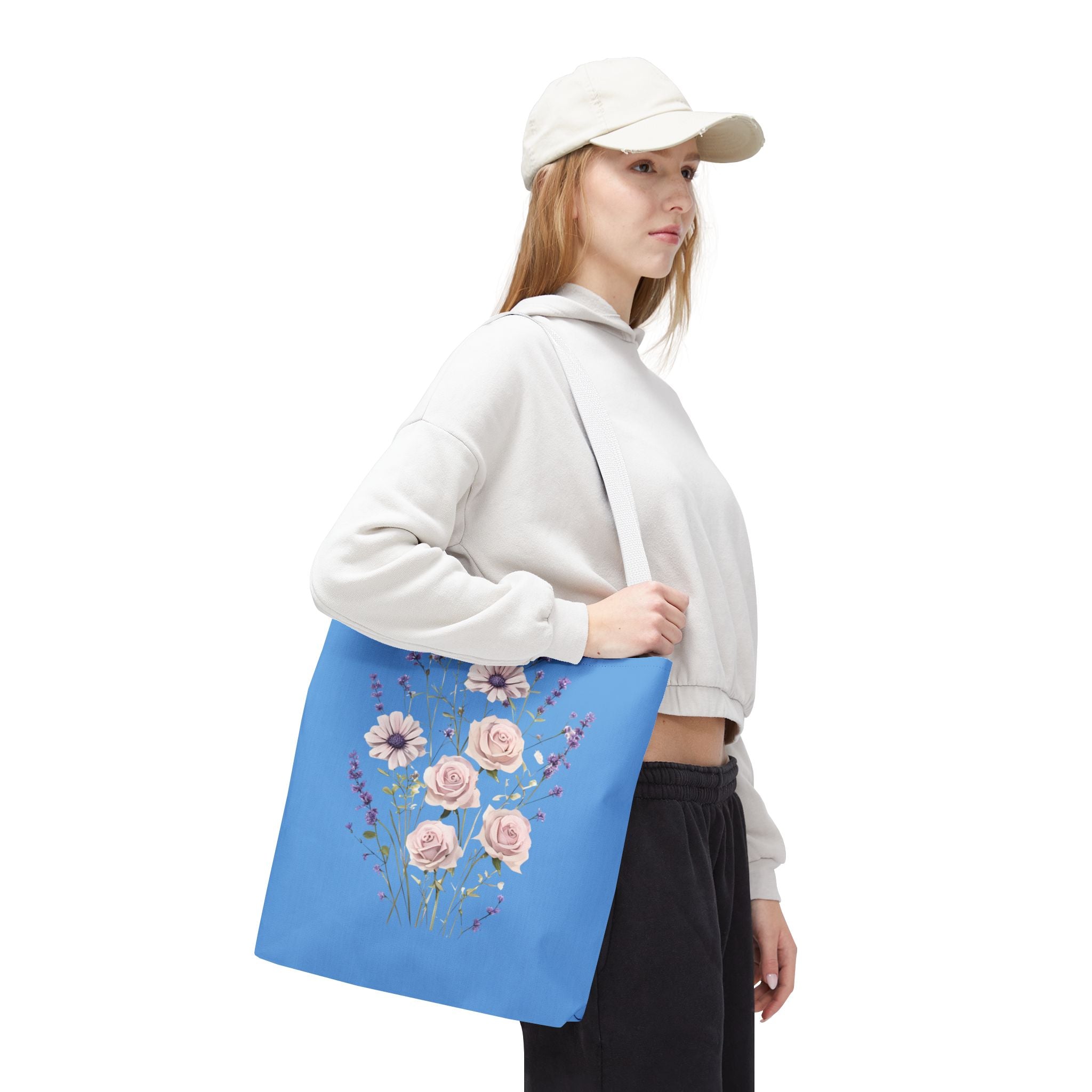 Floral Print Tote Bag - Vibrant Summer Shopping Bag