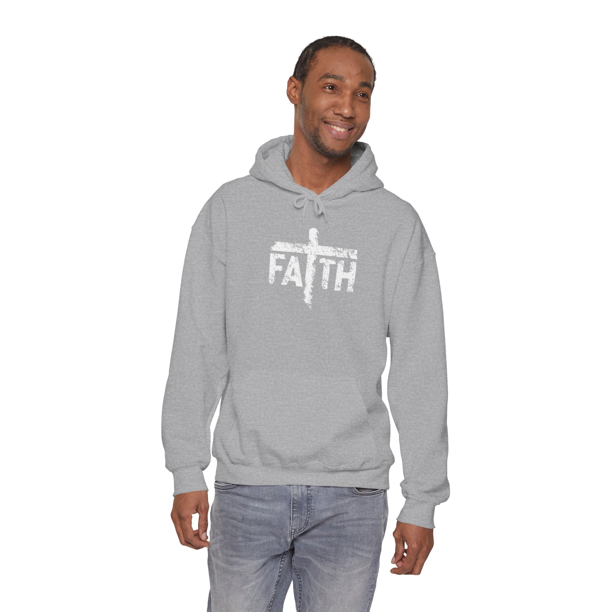 Faith Hoodie, Inspirational Sweatshirt for Men and Women, Cozy Pullover for Church, Gifts for Believers, Religious Apparel