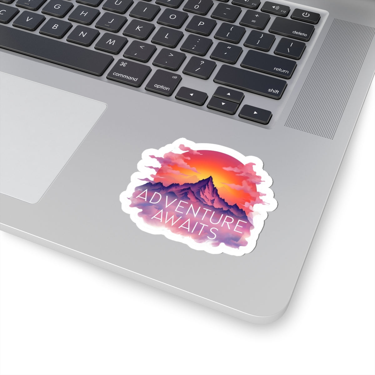 Adventure Awaits Kiss-Cut Stickers | Mountain Landscape Vinyl Decal, Nature Lover Gift, Laptop Sticker, Travel Decor, Outdoor Enthusiast
