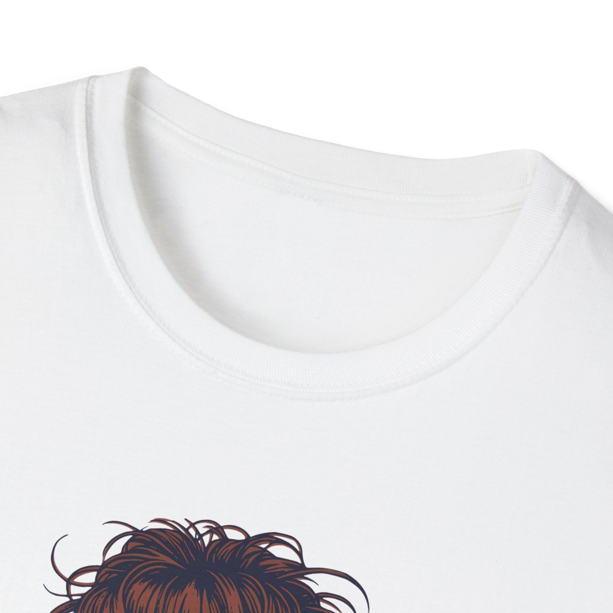 American Mom T-Shirt — Patriotic Messy Bun Sunglasses Tee