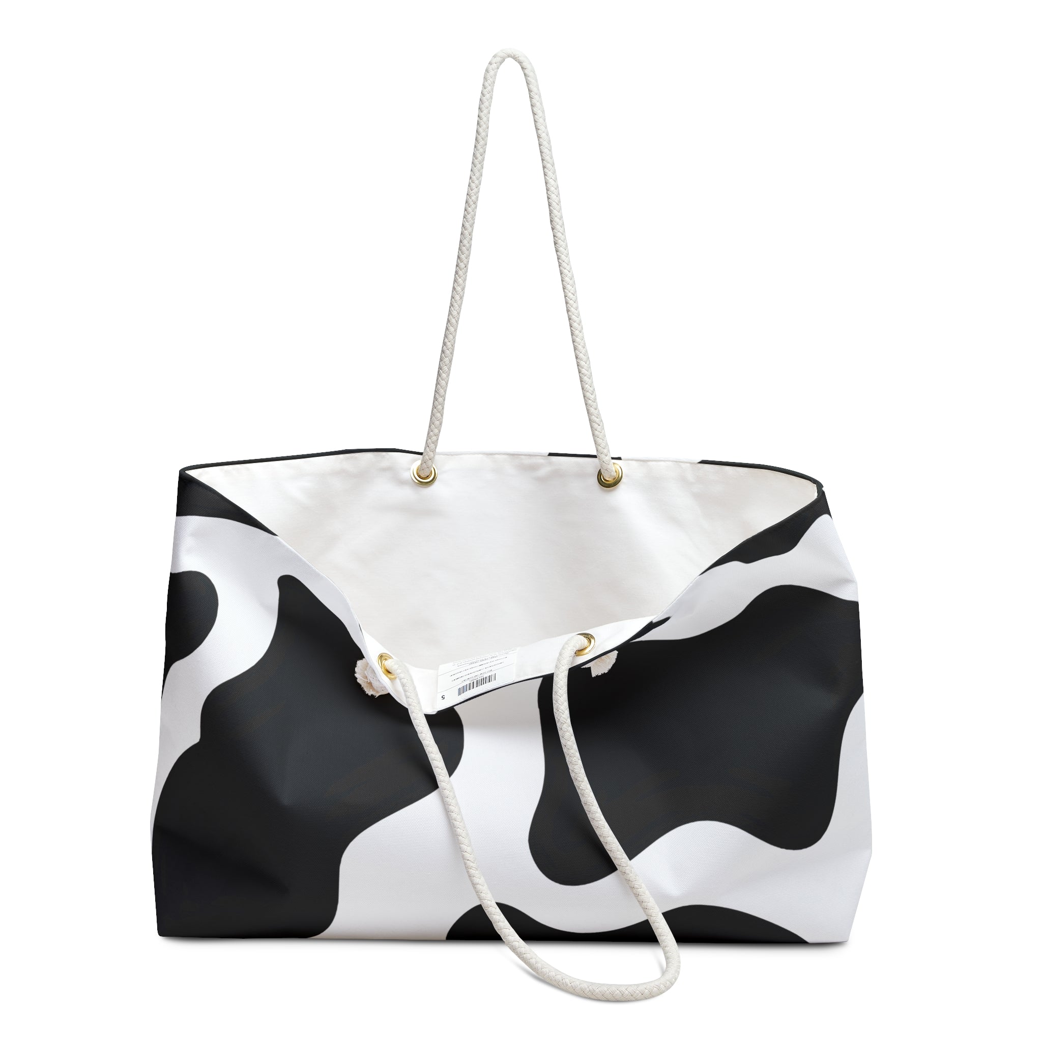 Stylish Cow Print Weekender Bag, Travel Tote, Gym, Beach Bag, Weekend Getaway, Unique Accessories