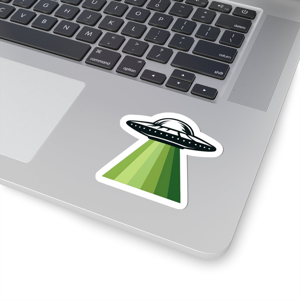 Alien Abduction Kiss-Cut Stickers - Perfect for UFO Enthusiasts!