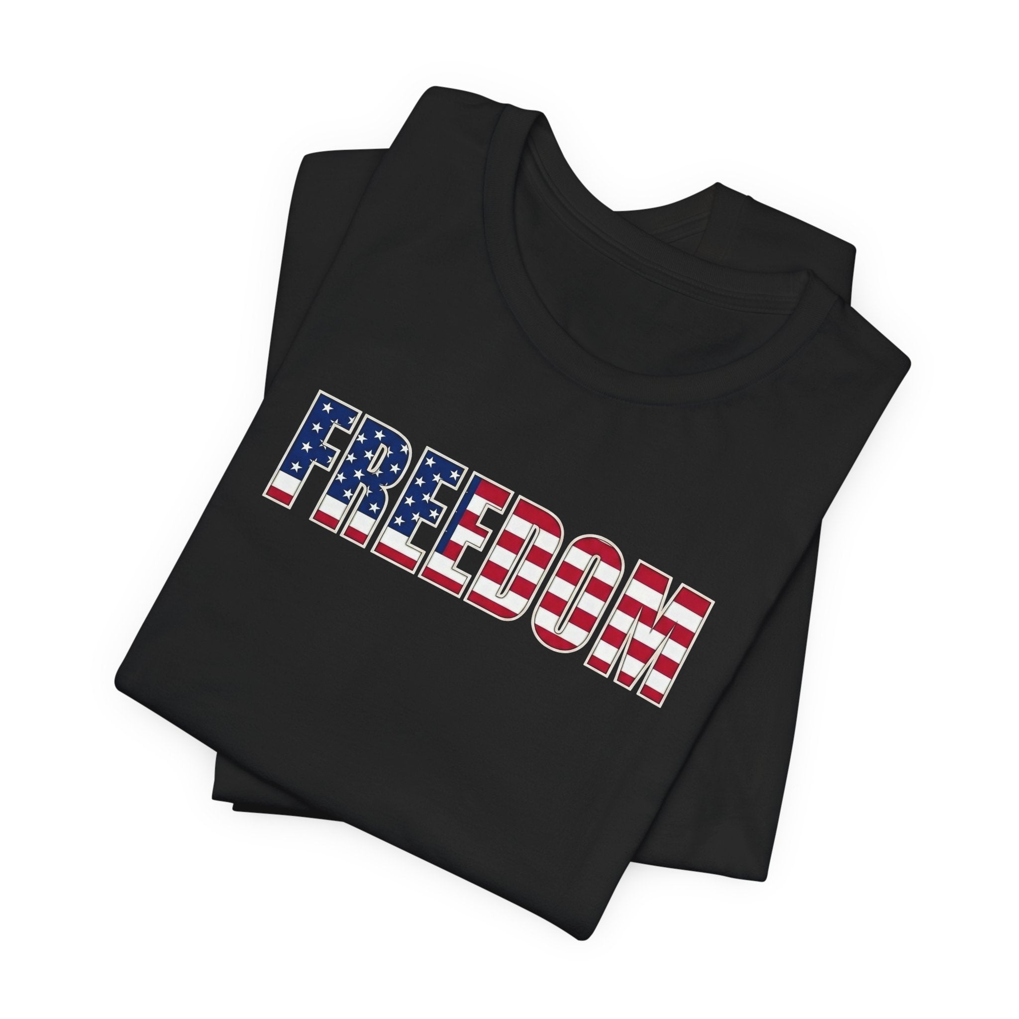 Freedom American Flag Tee — Patriotic 'FREEDOM' Graphic T-Shirt