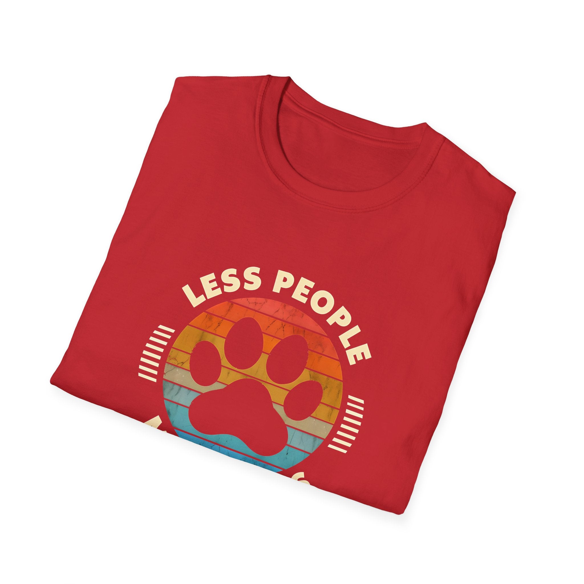 Unisex Softstyle T-Shirt - 'Less People More Dogs' Graphic Tee, Dog Lover Gift, Casual Wear, Pet Parent Shirt, Animal Lover Outfit