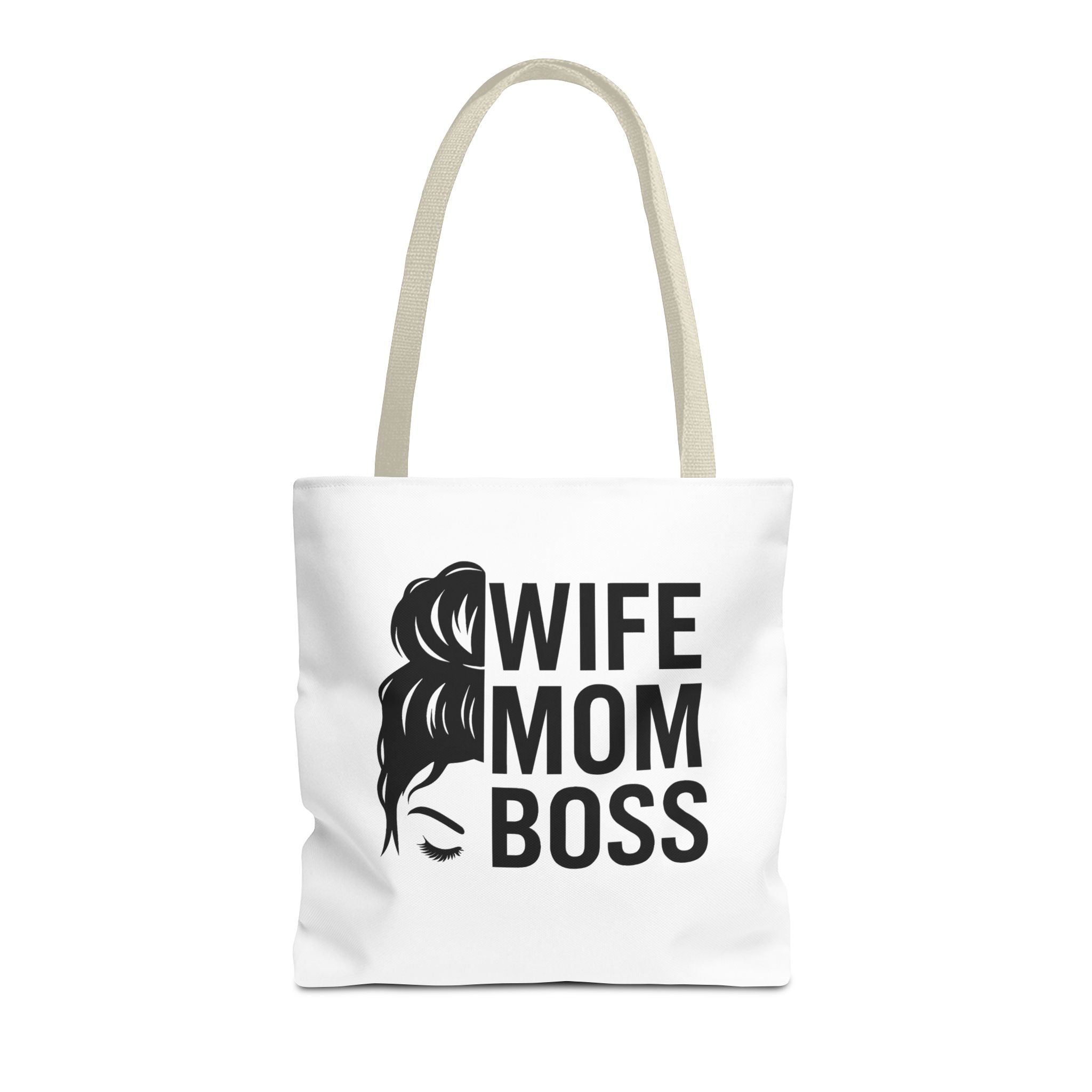 Wife Mom Boss Tote Bag - Chic, Durable Tote for Moms, Stylish Carry-All, Gift for Mother's Day, Work, and Everyday Use