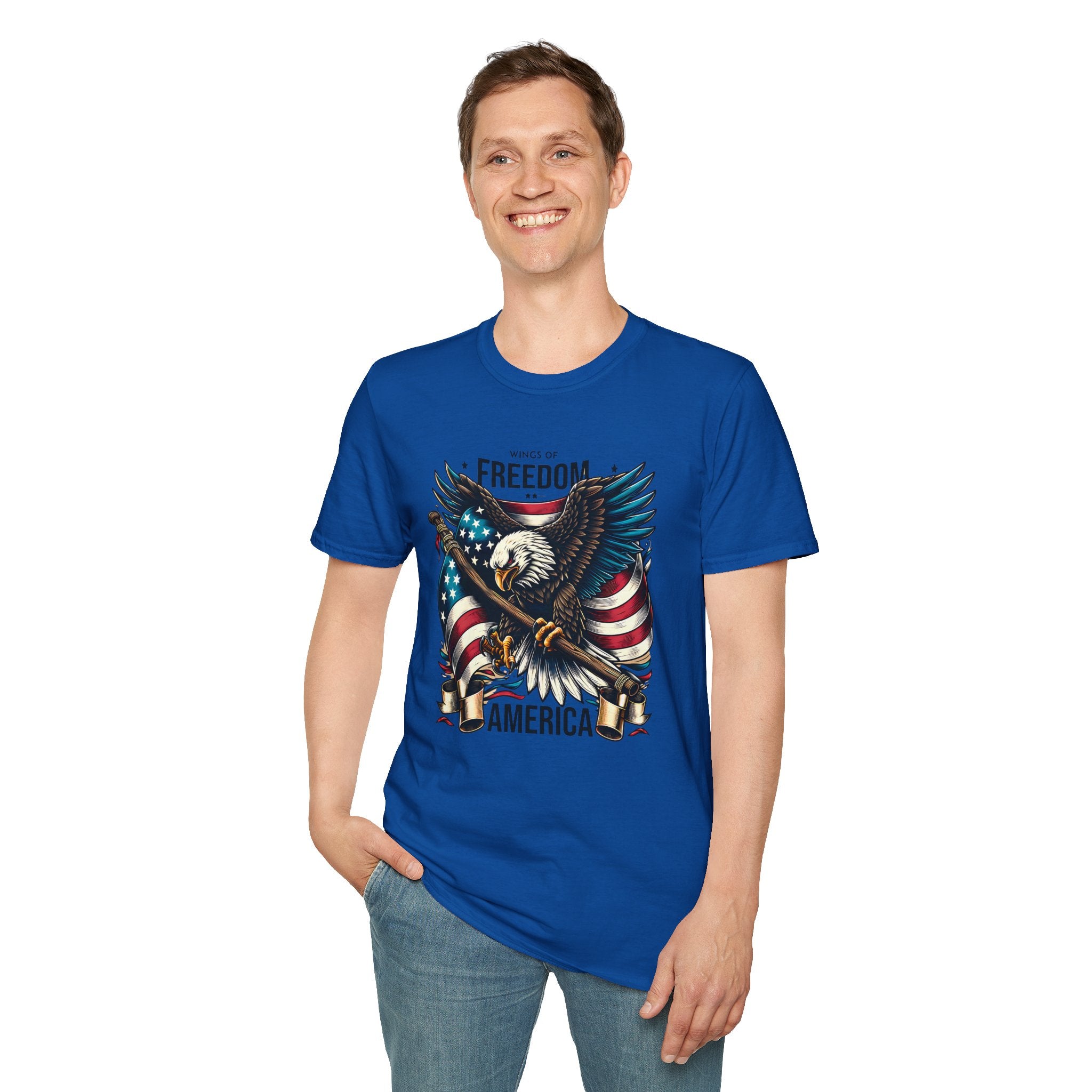 Freedom Eagle T-Shirt — American Flag USA Patriotic Tee (America)