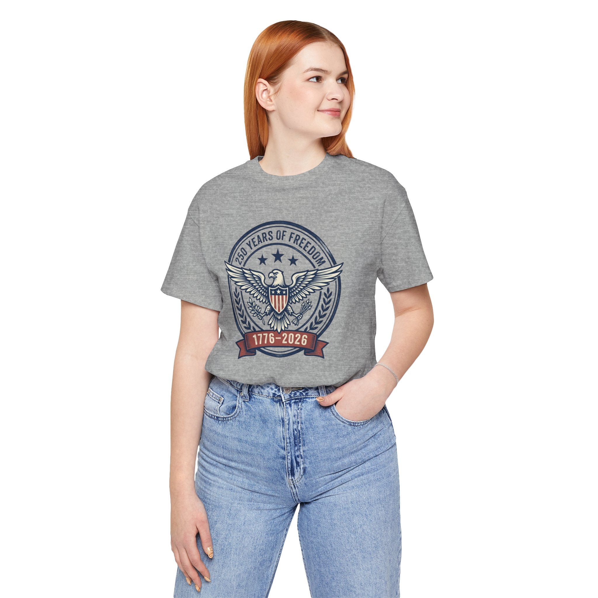 1776–2026 Eagle Crest T-Shirt | Retro Americana 4th of July, Stars & Stripes