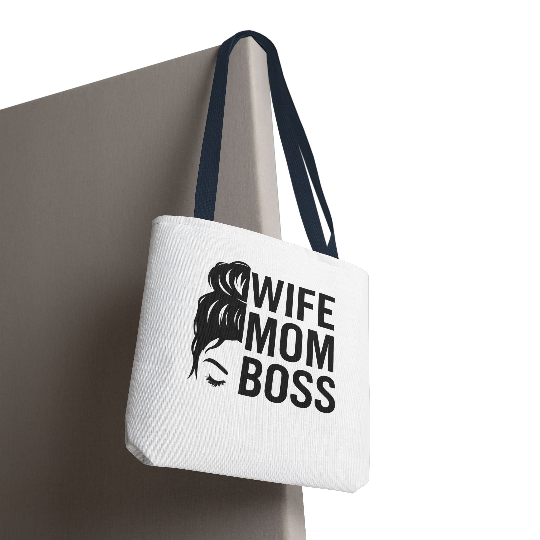 Wife Mom Boss Tote Bag - Chic, Durable Tote for Moms, Stylish Carry-All, Gift for Mother's Day, Work, and Everyday Use