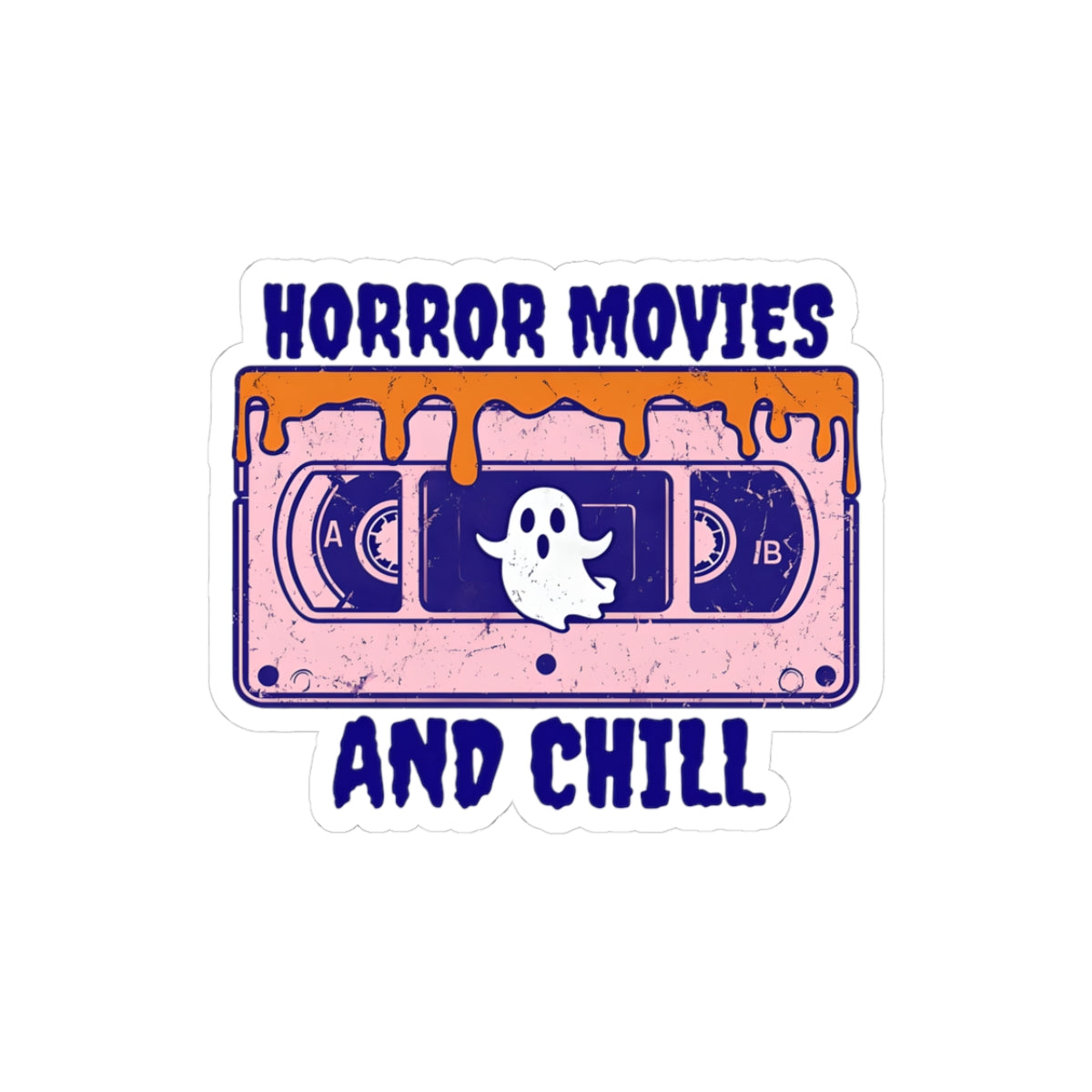 Horror Movies and Chill Kiss-Cut Stickers