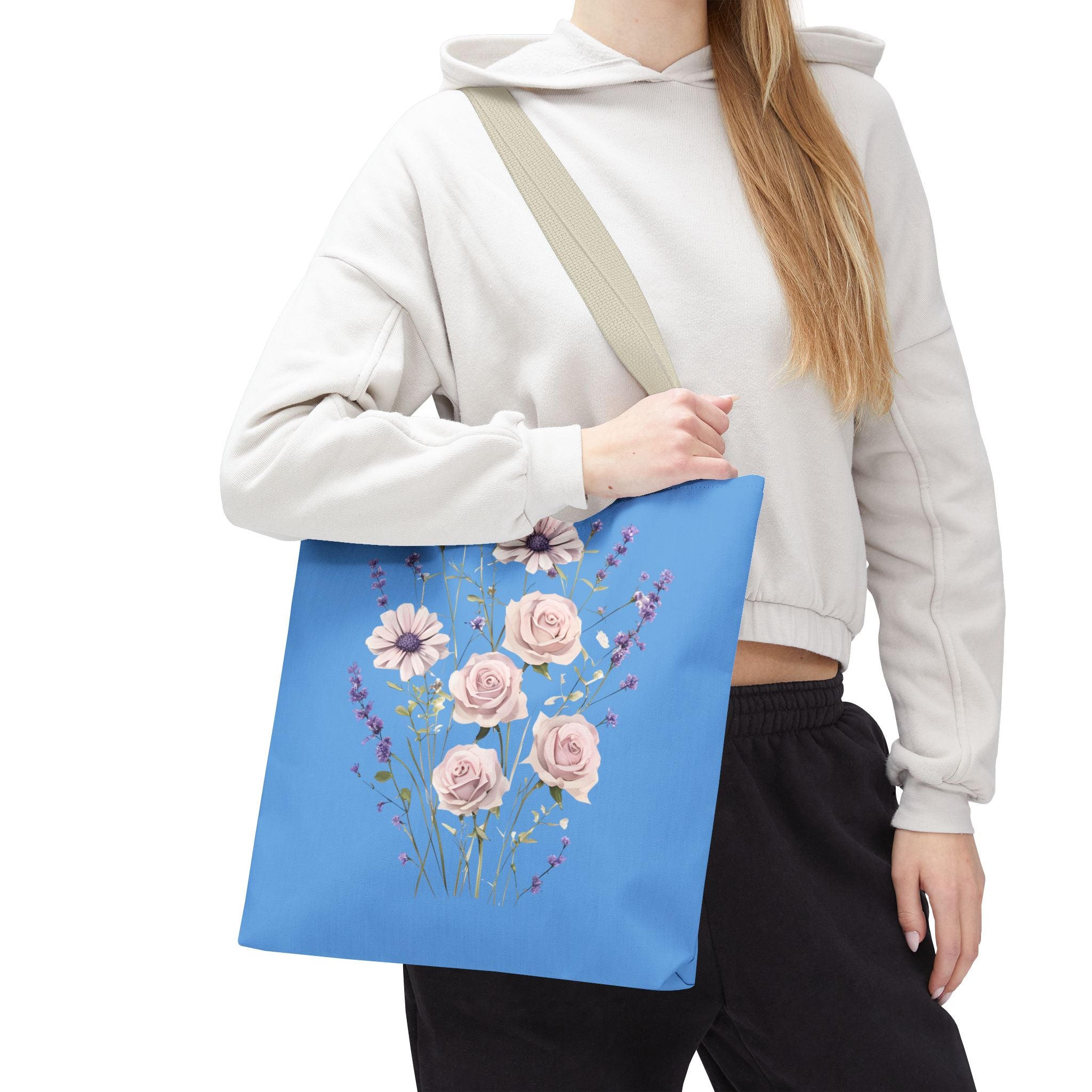 Floral Print Tote Bag - Vibrant Summer Shopping Bag