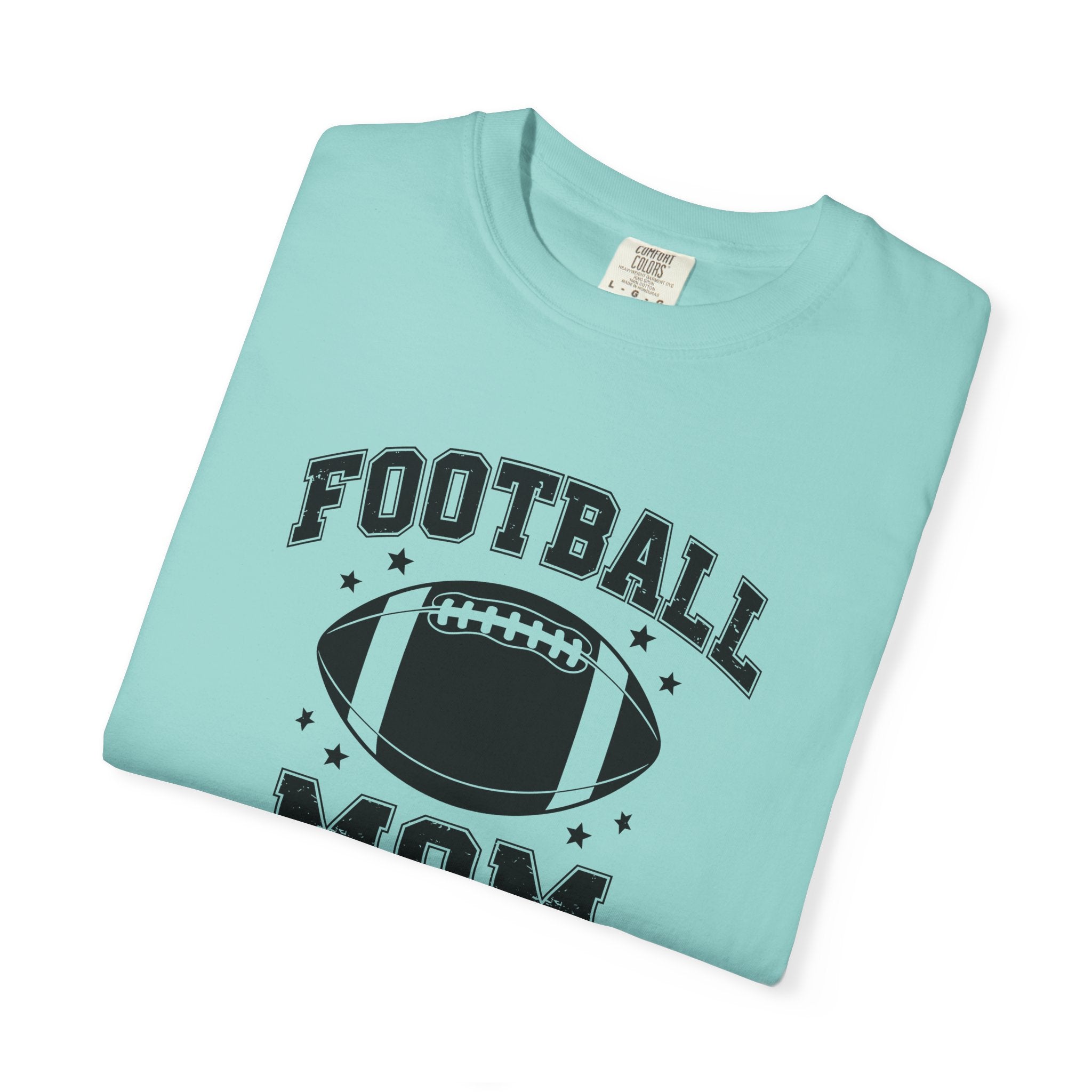 Football Mom T-Shirt, Unisex Garment-Dyed Tee for Game Day, Sports Mom Gift, Team Spirit Shirt, Casual Comfort Wear