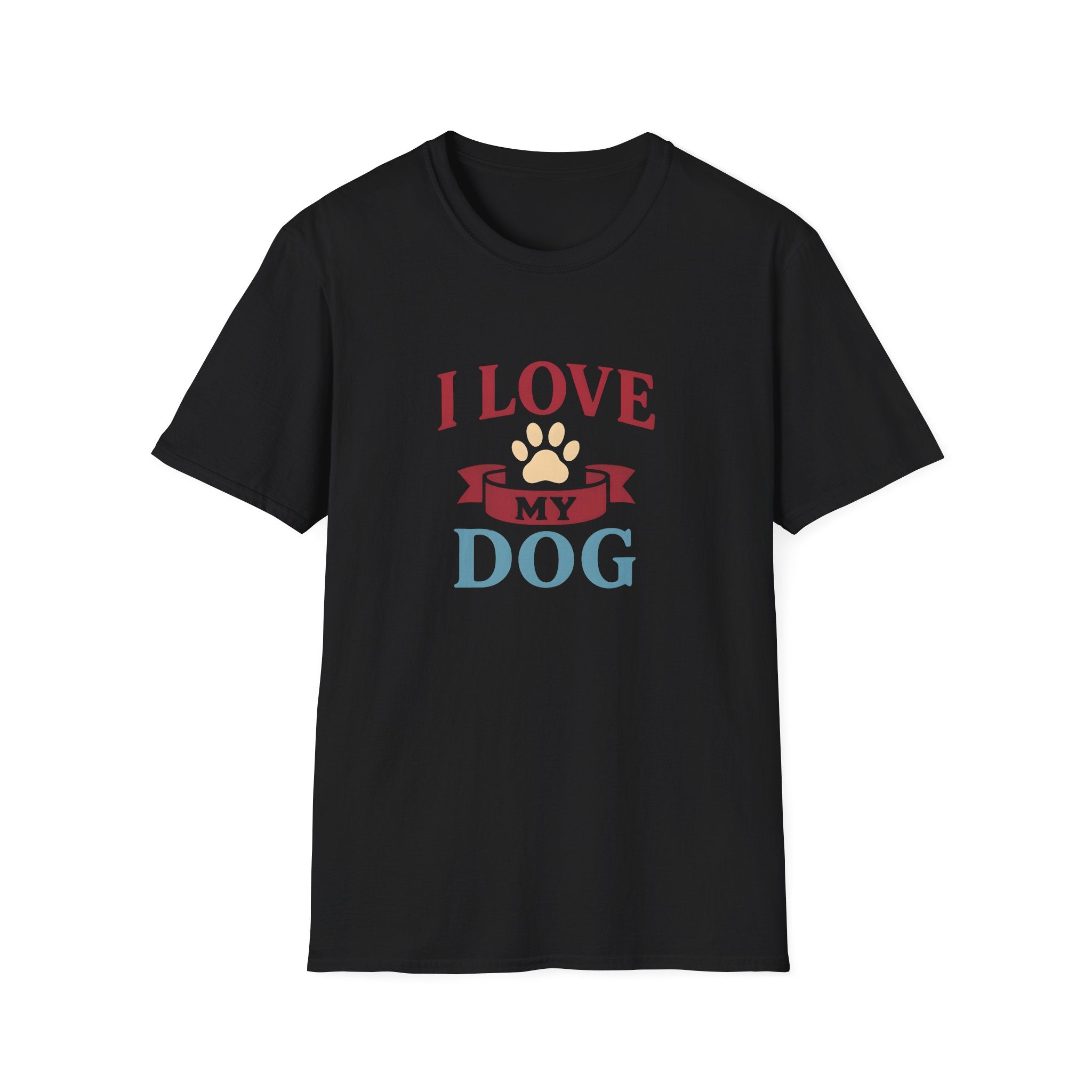 I Love My Dog Unisex Softstyle T-Shirt, Dog Lover Gift, Pet Owner Tee, Dog Mom/Dad Shirt, Casual Wear, Birthday Gift