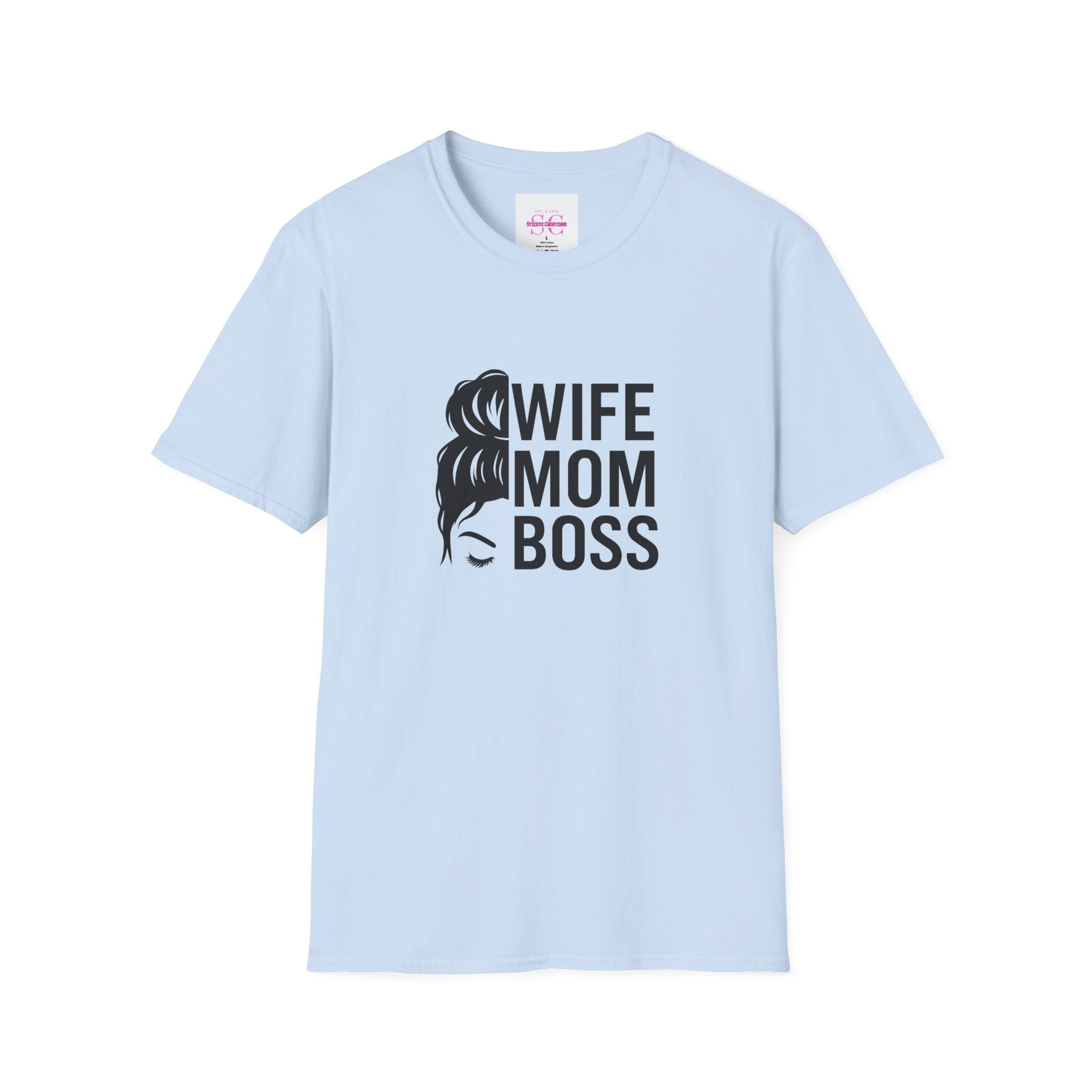 Wife Mom Boss T-Shirt, Unisex Graphic Tee for Moms, Gift for Mother's Day, Casual Wear, Birthday Present, Funny Mom Shirt