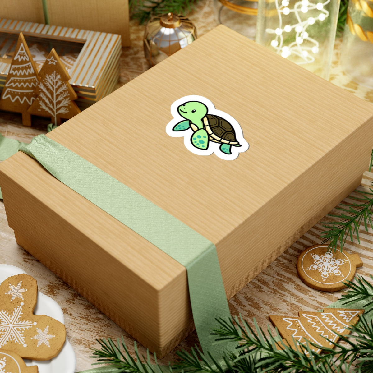 Cute Turtle Kiss-Cut Stickers - Adorable Ocean Animal Vinyl Decals for Laptops, Water Bottles & More!