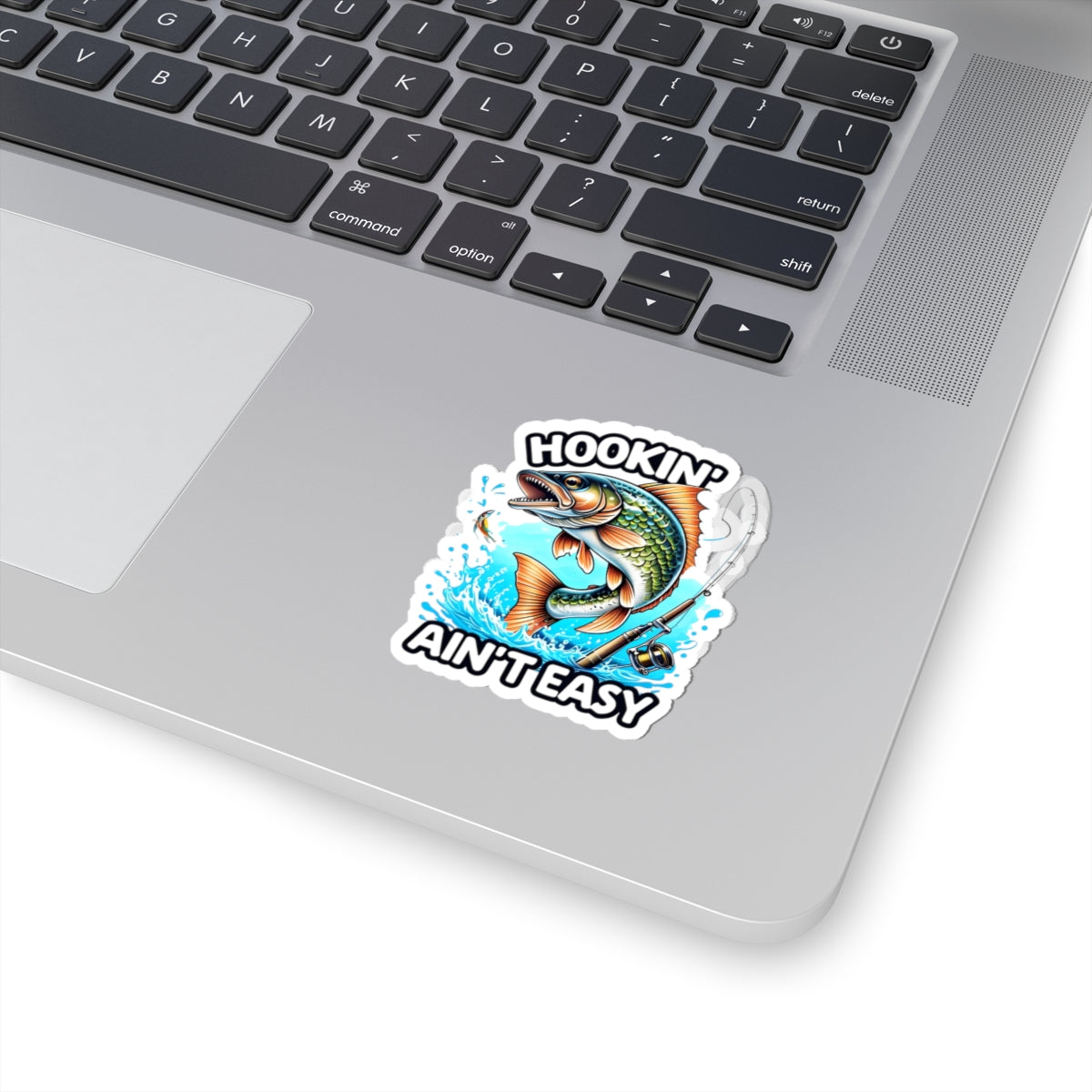 Hookin' Ain't Easy Fishing Stickers - Fun Vinyl Decals for Anglers