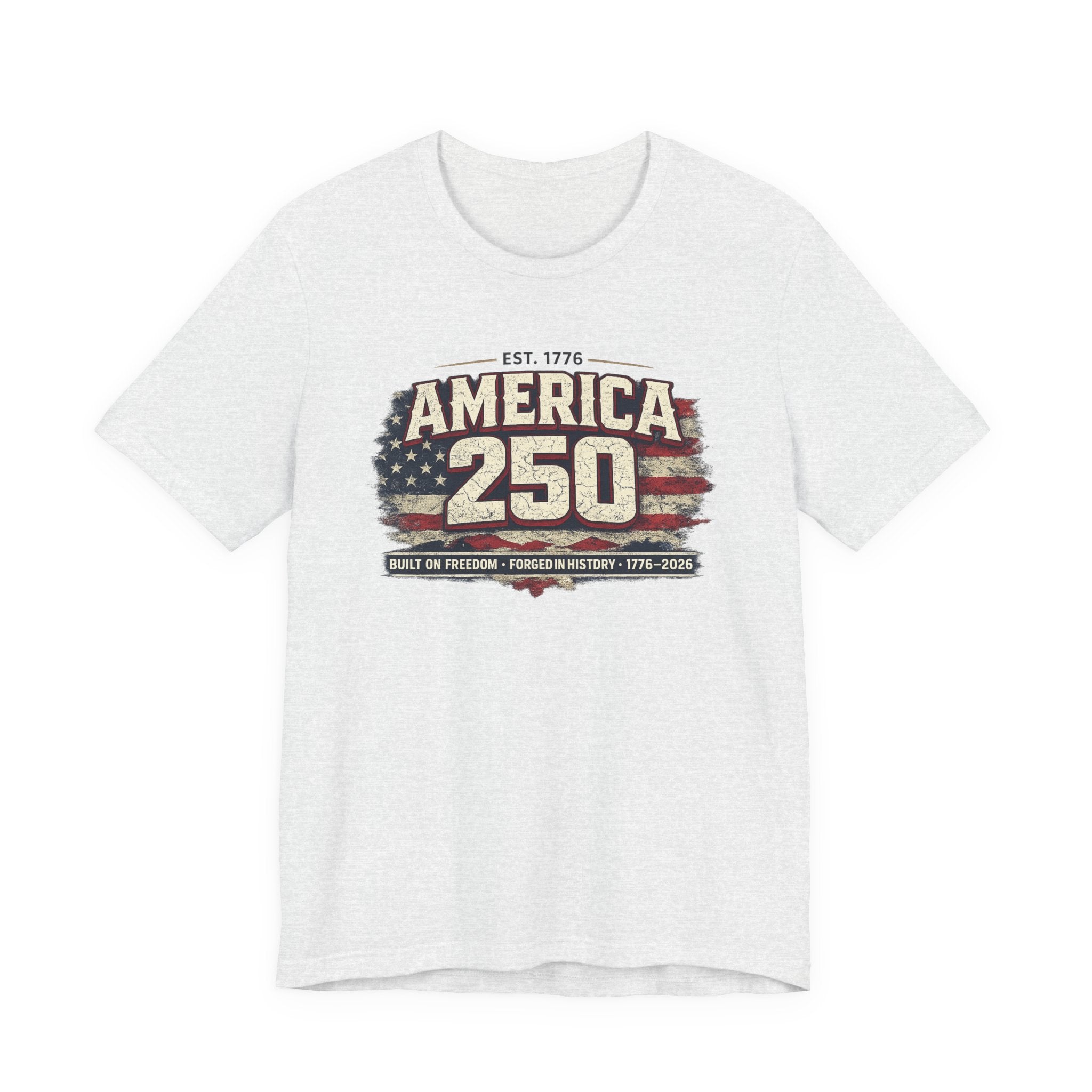 America 250 T-Shirt — Vintage Flag Patriotic 1776-2026 Anniversary Tee