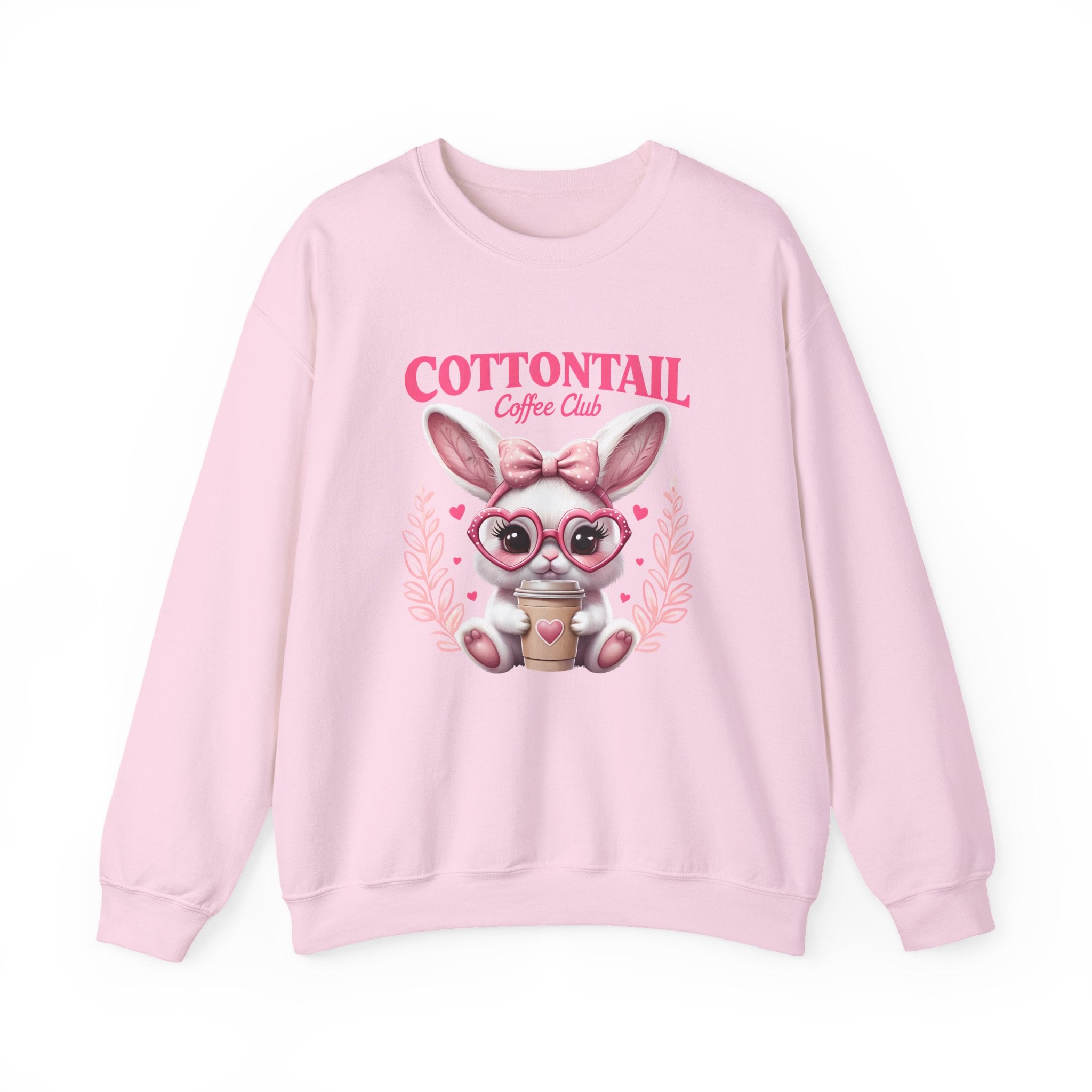 Cottontail Coffee Club Sweatshirt — Cute Bunny with Coffee Graphic