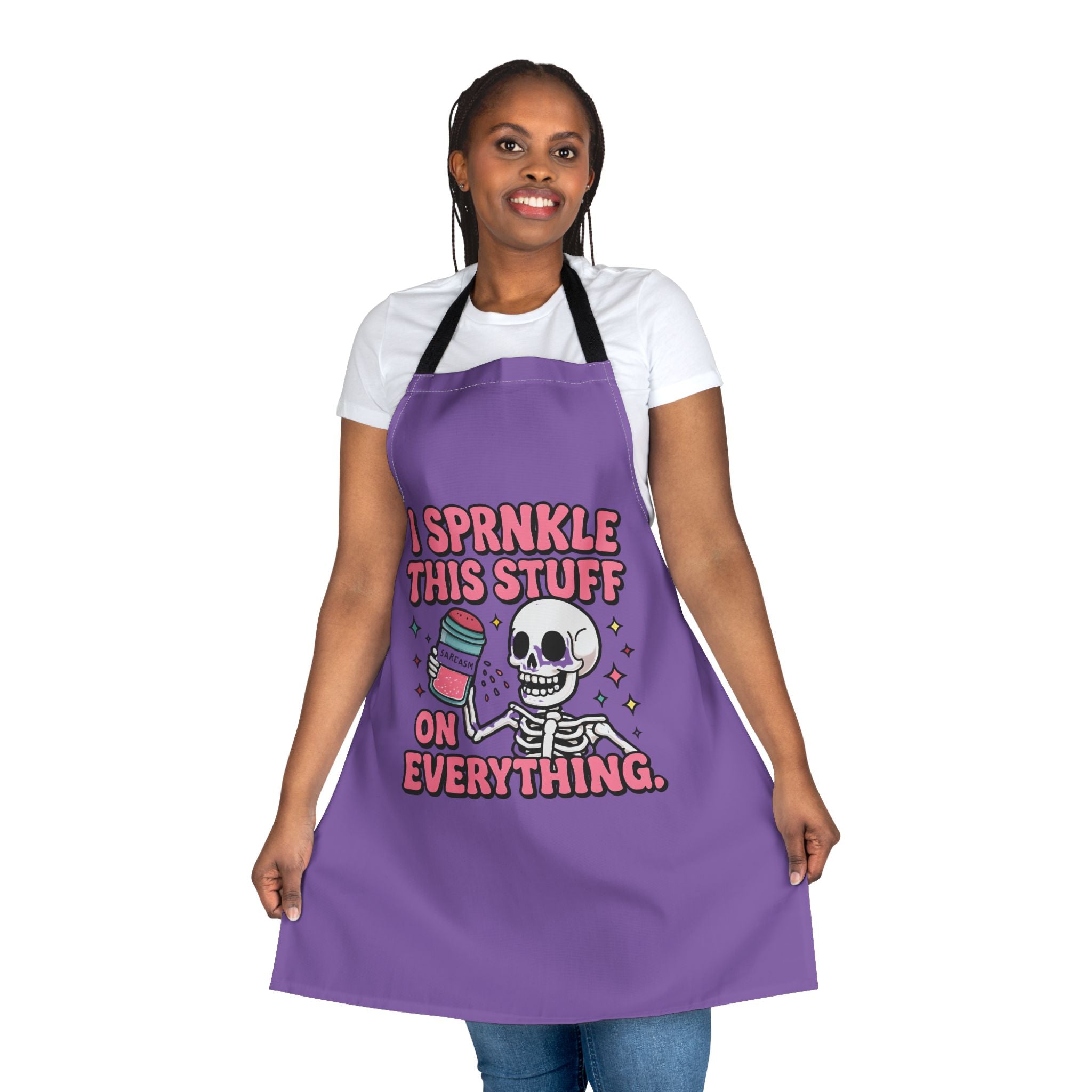 Purple Skeleton 'I Sprinkle This Stuff On Everything' Apron