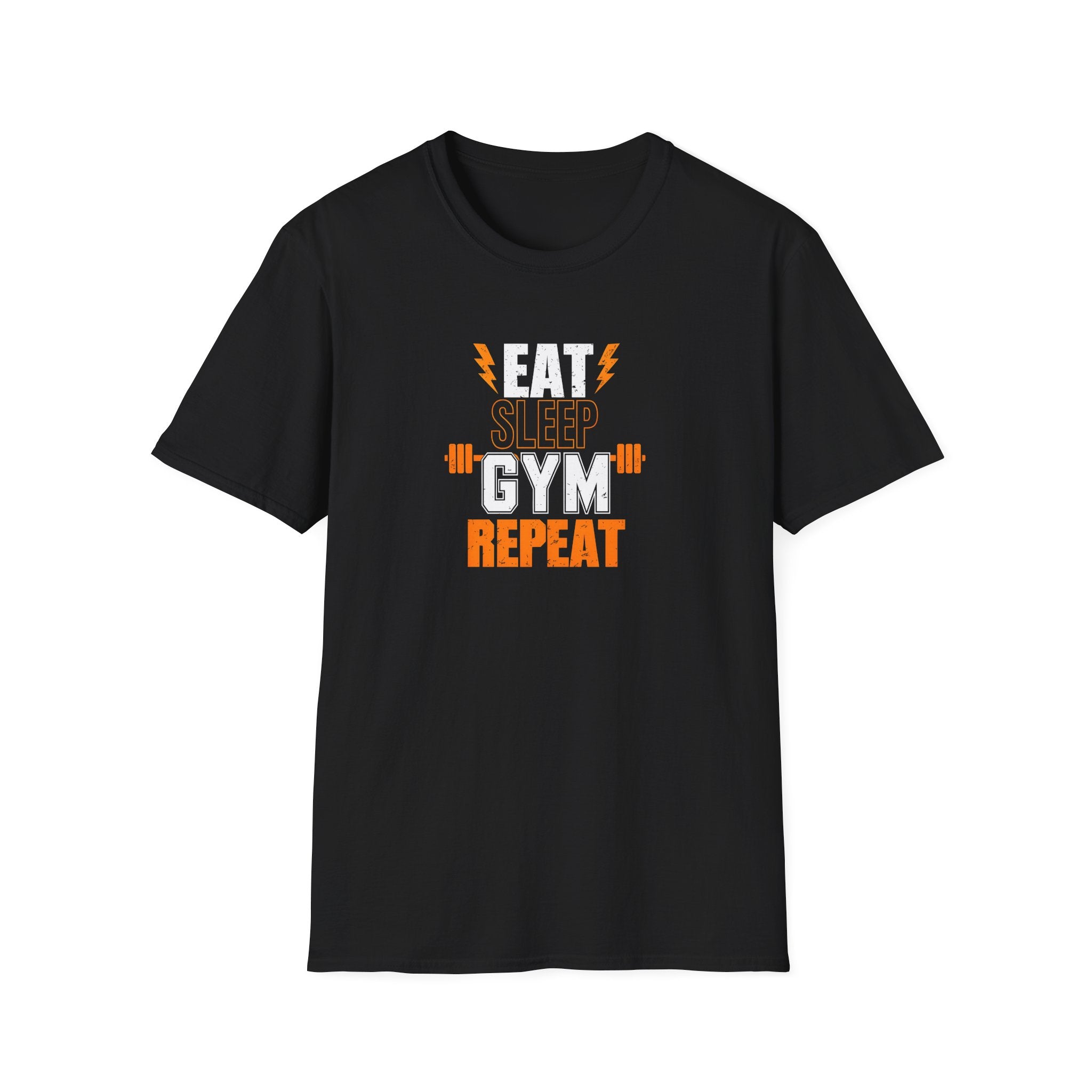 Gym Motivation Unisex Softstyle T-Shirt – Eat Sleep Gym Repeat