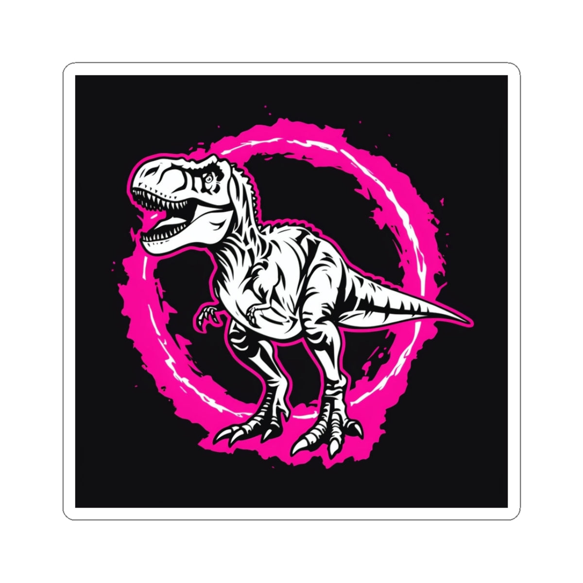 Dinosaur Kiss-Cut Stickers - Bold T-Rex Design for Creative Decor