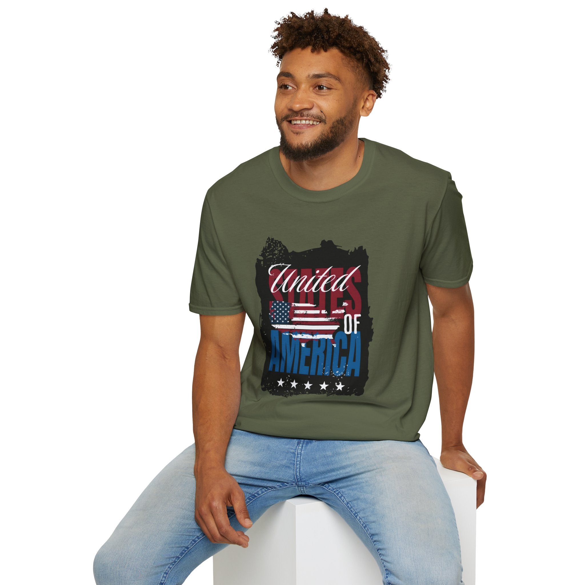 United We Stand T-Shirt — American Flag "United of America" Patriotic Tee for 4th of July