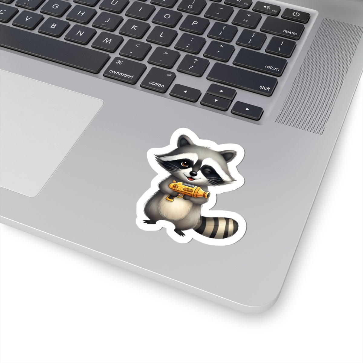 Adorable Raccoon Kiss-Cut Stickers, Cute Animal Stickers, Laptop Decals, Eco-Friendly Stickers, Fun Gift for Kids