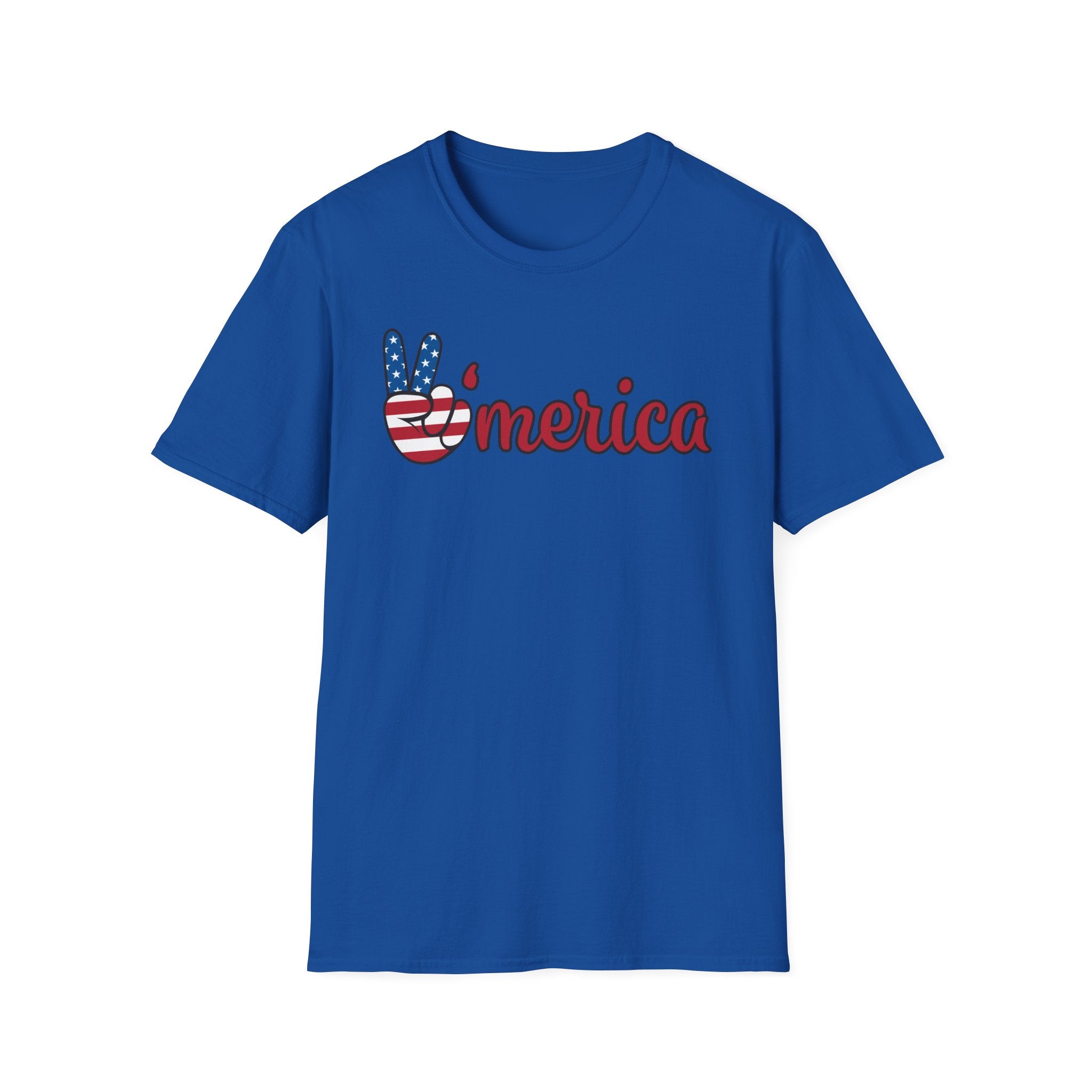 Patriotic Peace T-Shirt for Unisex, Casual Wear, Independence Day Gift, Summer Style, Comfortable Tee