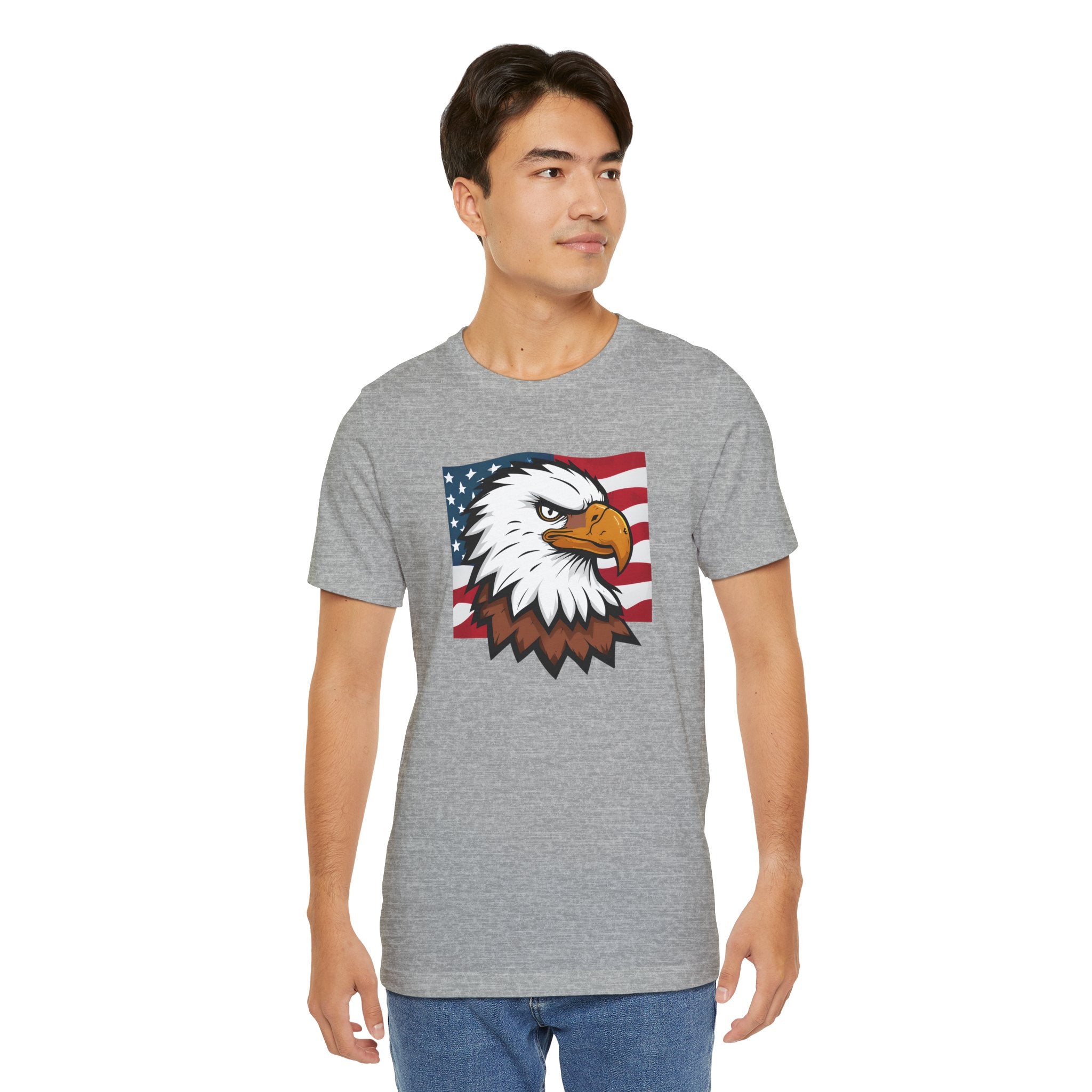 American Eagle Flag T-Shirt — Patriotic Bald Eagle Graphic Tee