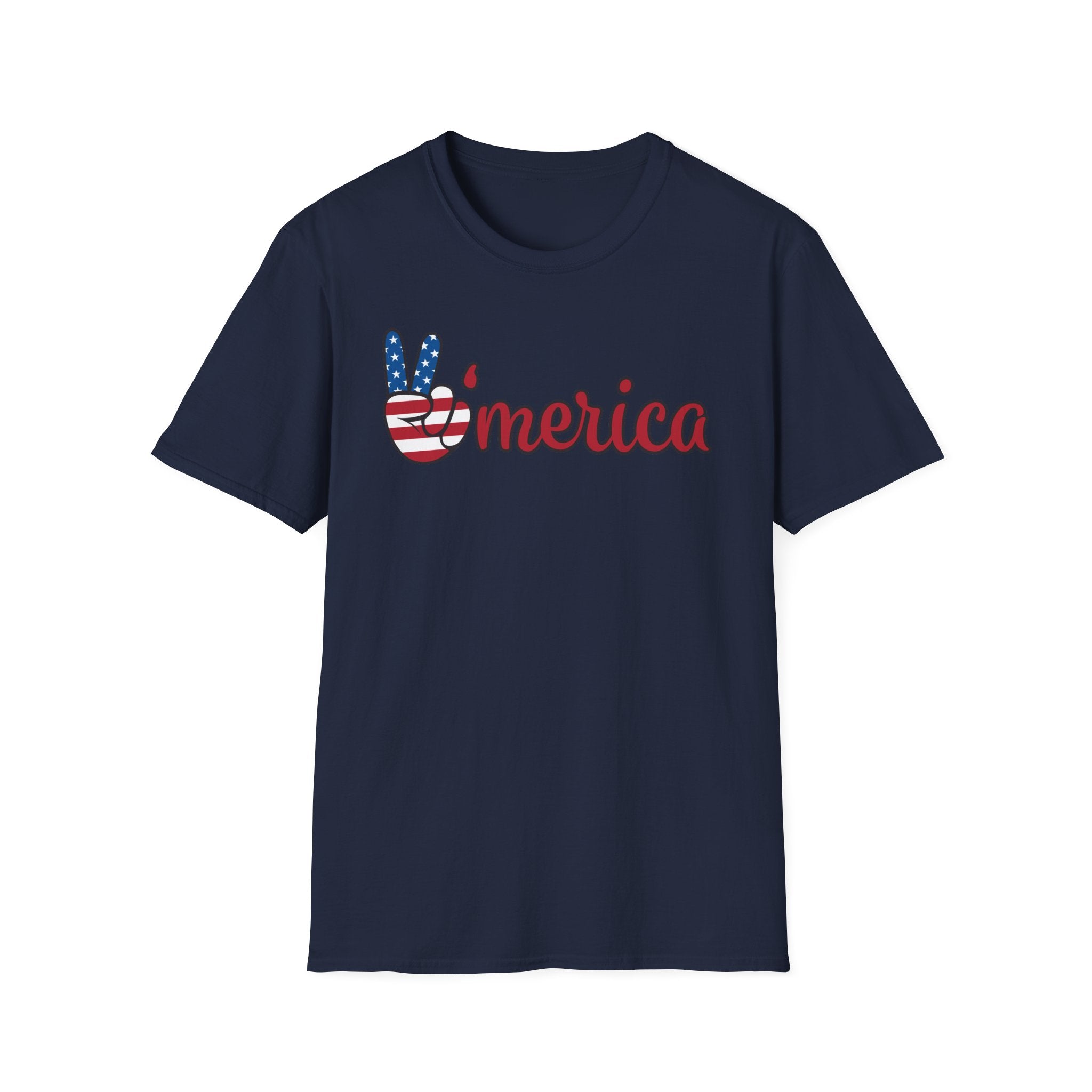 Patriotic Peace T-Shirt for Unisex, Casual Wear, Independence Day Gift, Summer Style, Comfortable Tee