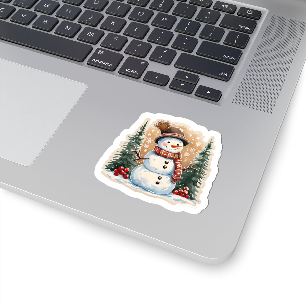 Cute Snowman Kiss-Cut Stickers, Winter Decor, Holiday Gift, Laptop Accessories, Snowman Decor, Christmas Stickers
