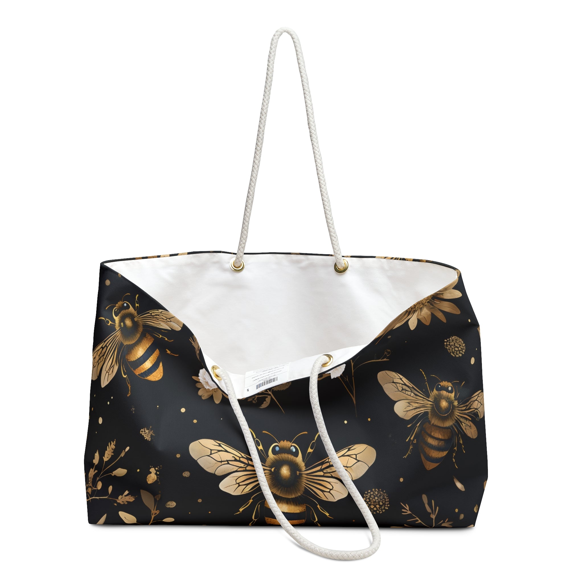 Floral Bee Weekender Bag - Stylish Travel Tote for Nature Lovers