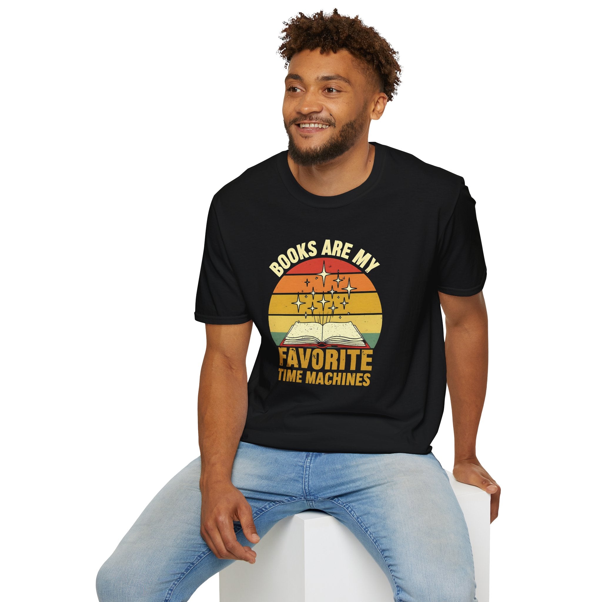 Books Are My Favorite Time Machines Unisex Softstyle T-Shirt