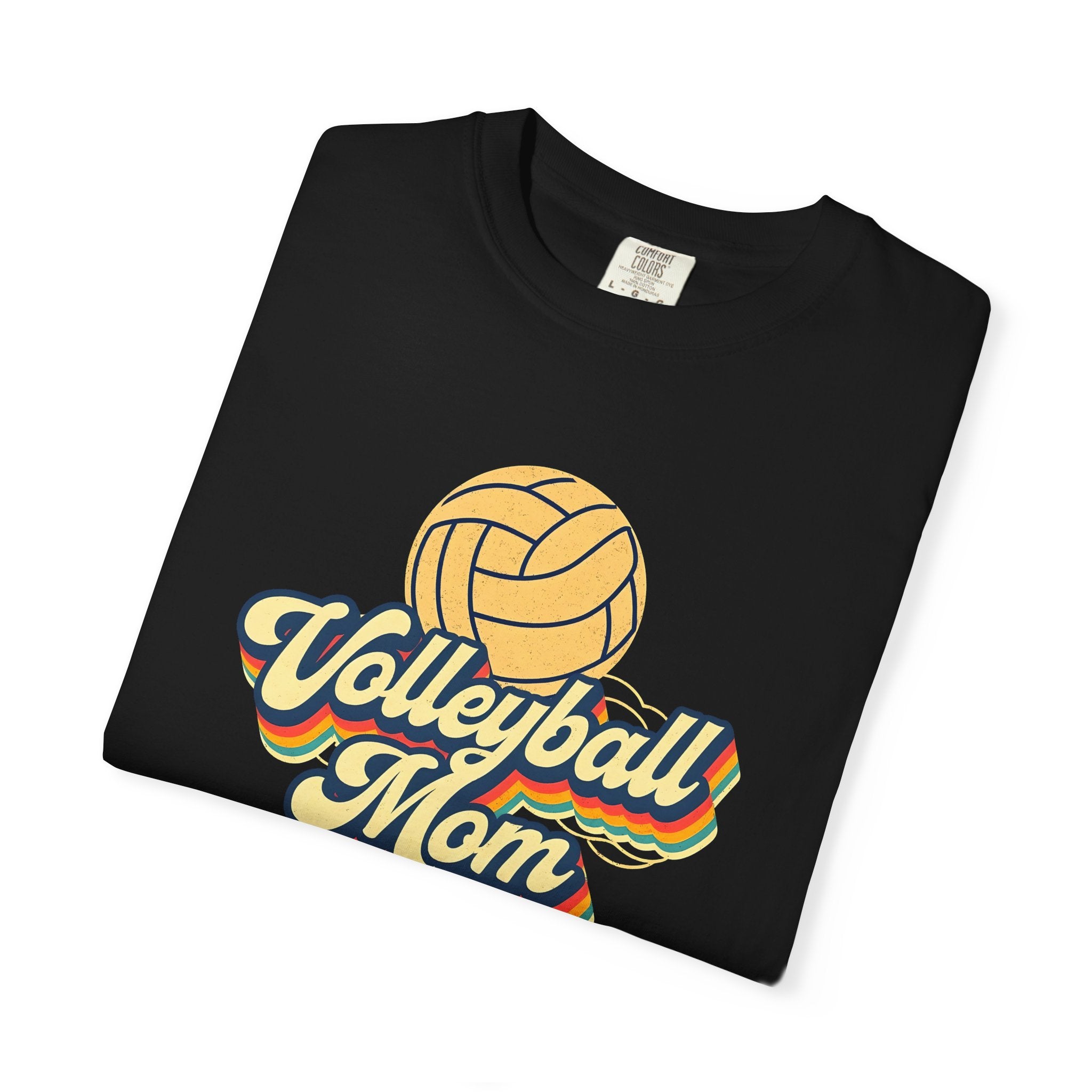 Volleyball Mom T-Shirt, Unisex Garment-Dyed Tee for Sports Lovers, Great for Gifts, Casual Wear, Volleyball Events, Mother’s Day