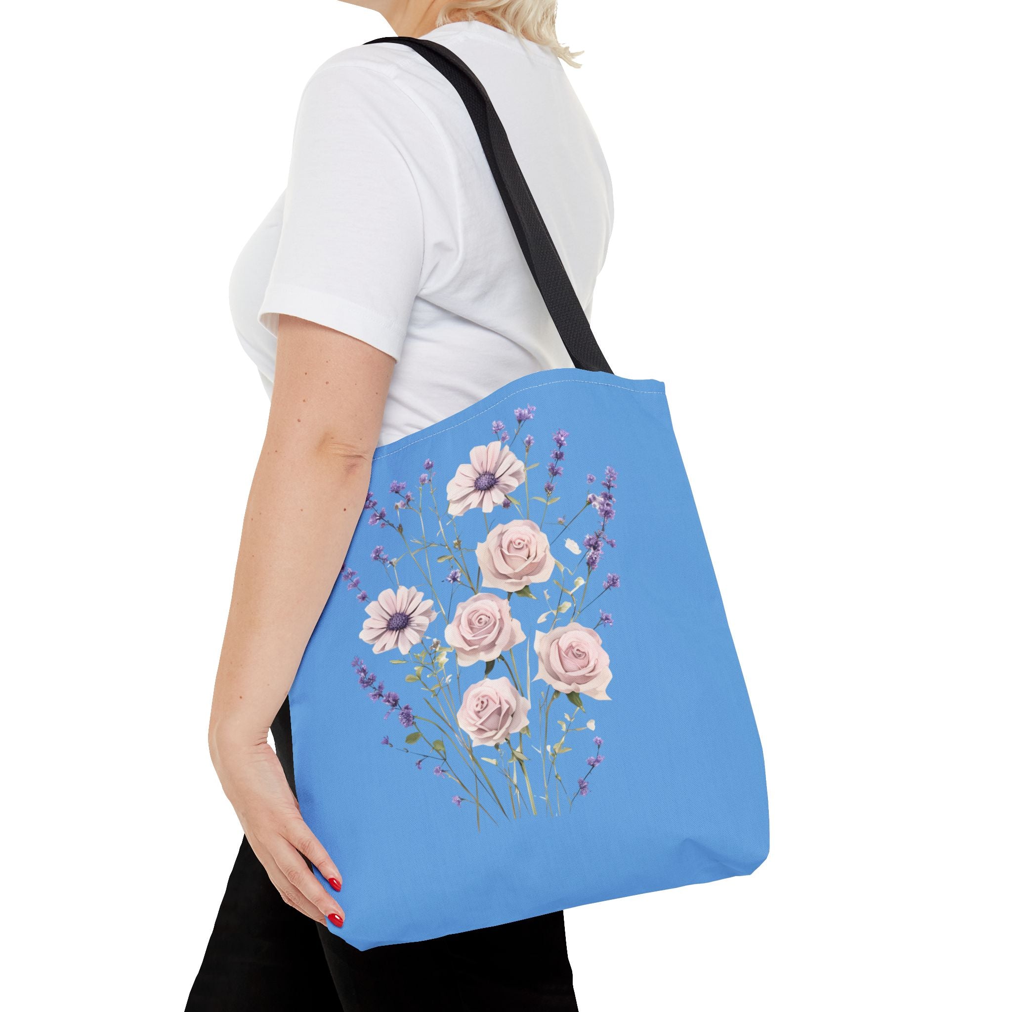 Floral Print Tote Bag - Vibrant Summer Shopping Bag