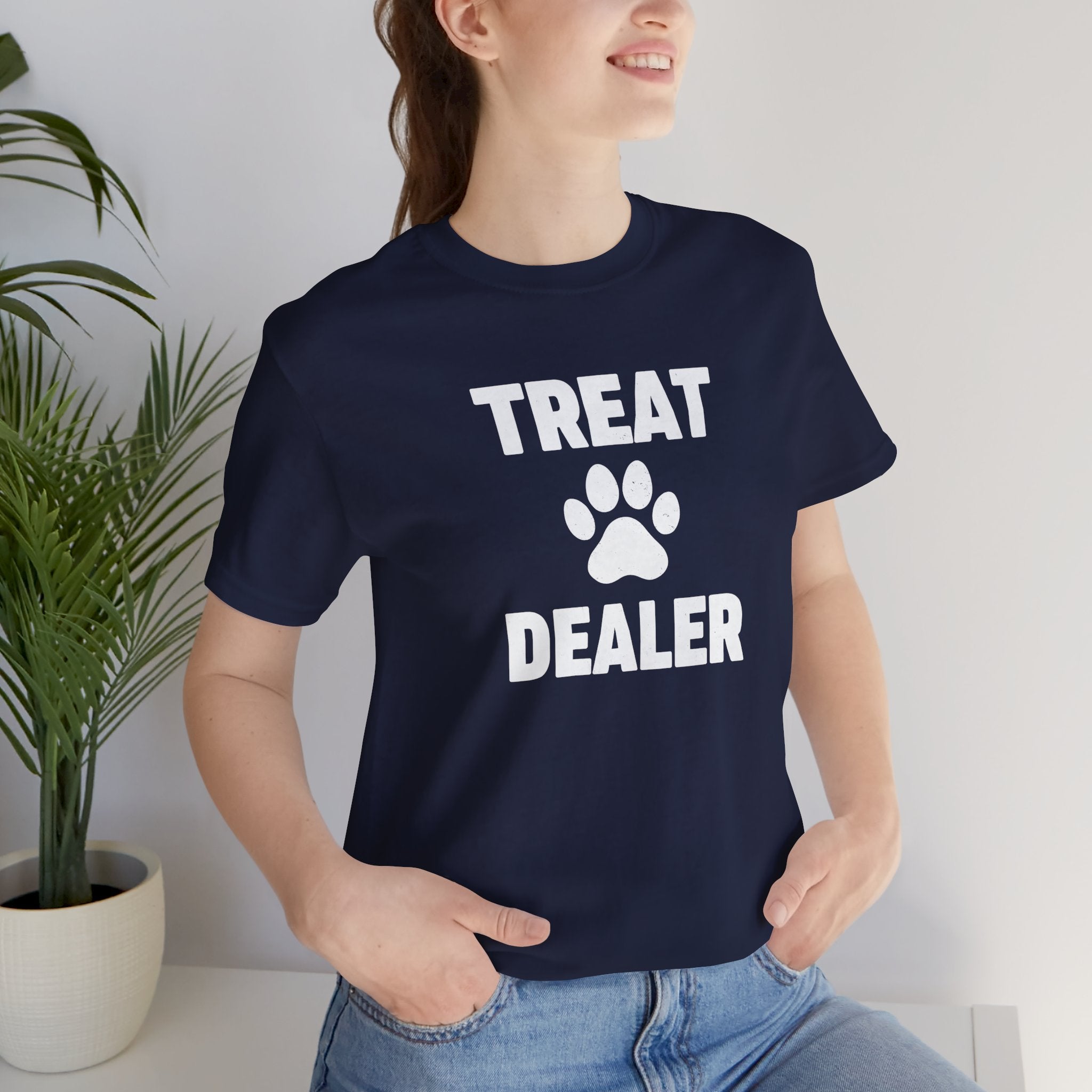 Treat Dealer T-Shirt — Funny Paw Print Tee for Dog Lovers