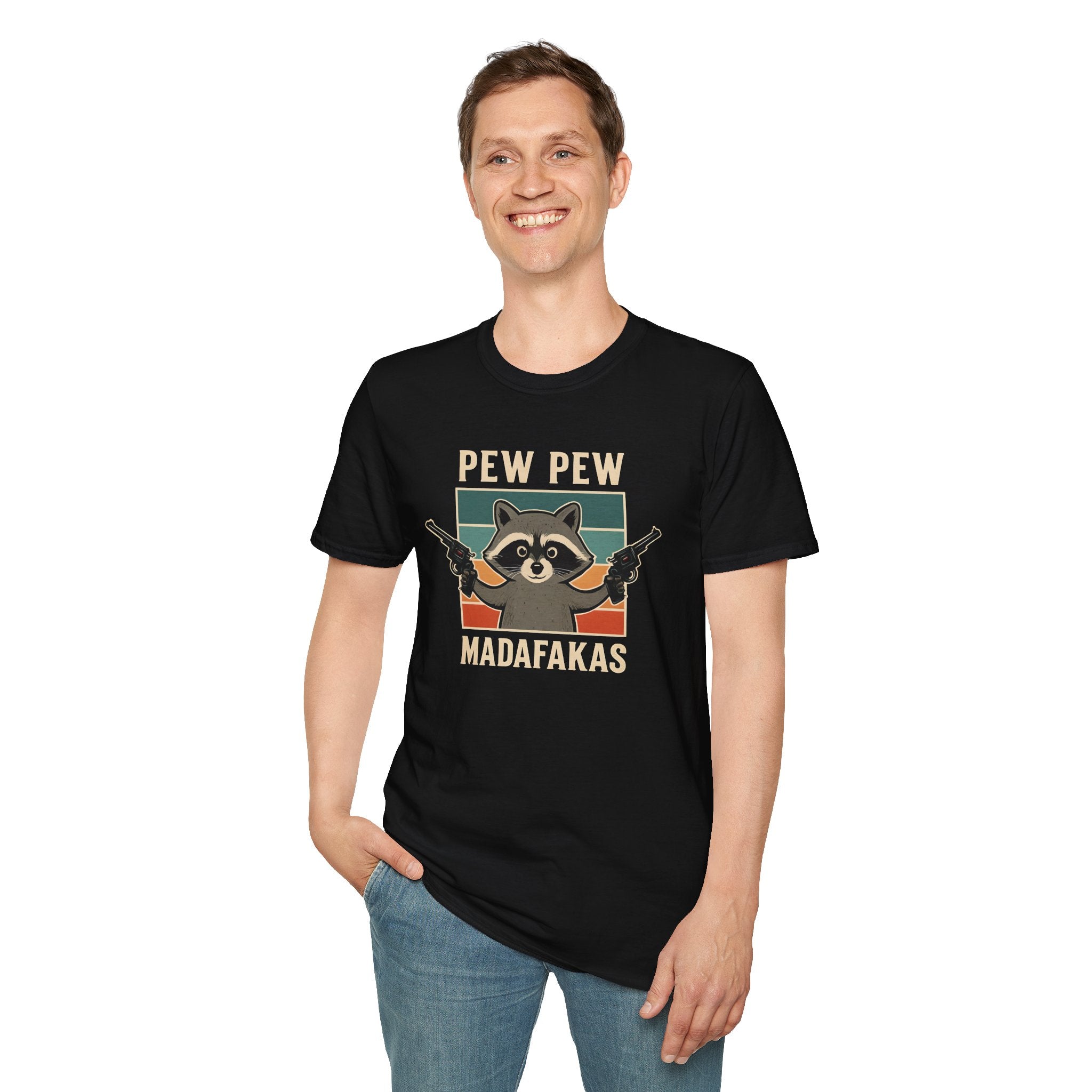 Pew Pew Raccoon Unisex T-Shirt