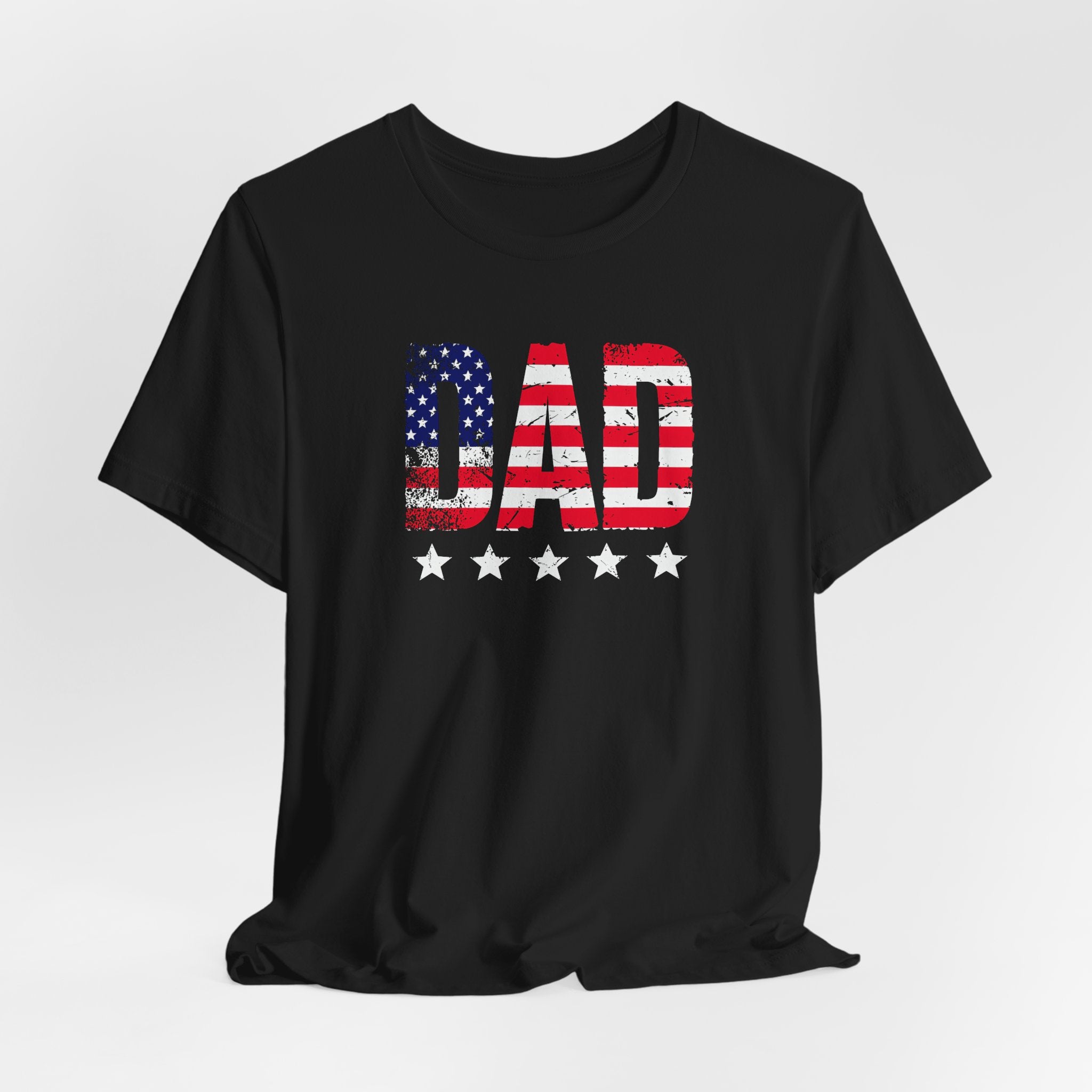 Dad USA Flag T-Shirt — Patriotic Father’s Day Tee with Stars