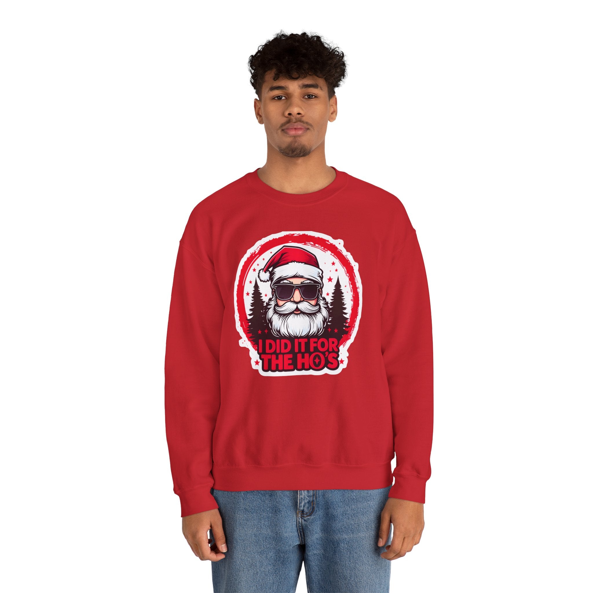 Funny Christmas Sweatshirt, Santa Graphic Crewneck, Holiday Gift for Him/Her, Festive Apparel for Parties, Winter Wear