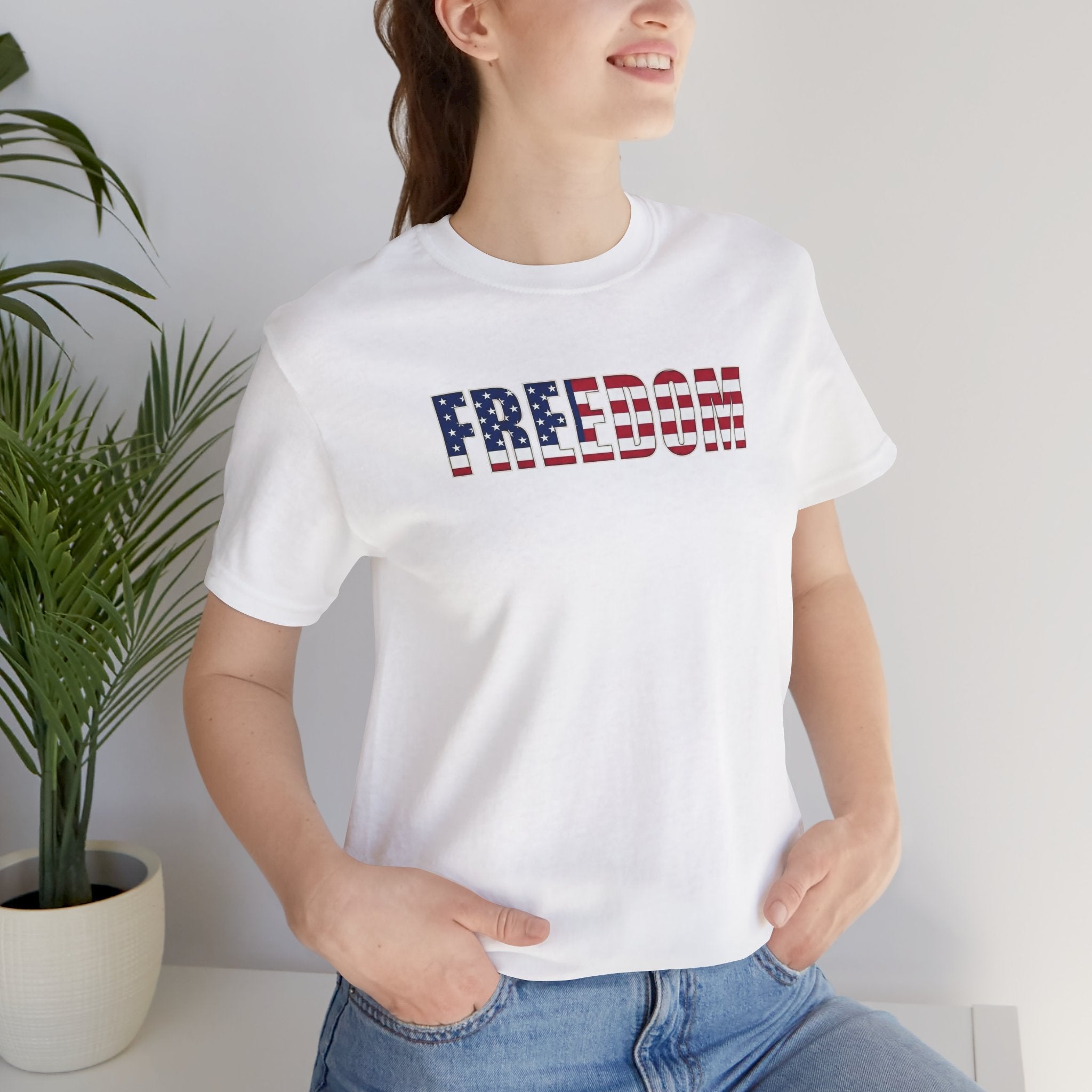 Freedom American Flag Tee — Patriotic 'FREEDOM' Graphic T-Shirt
