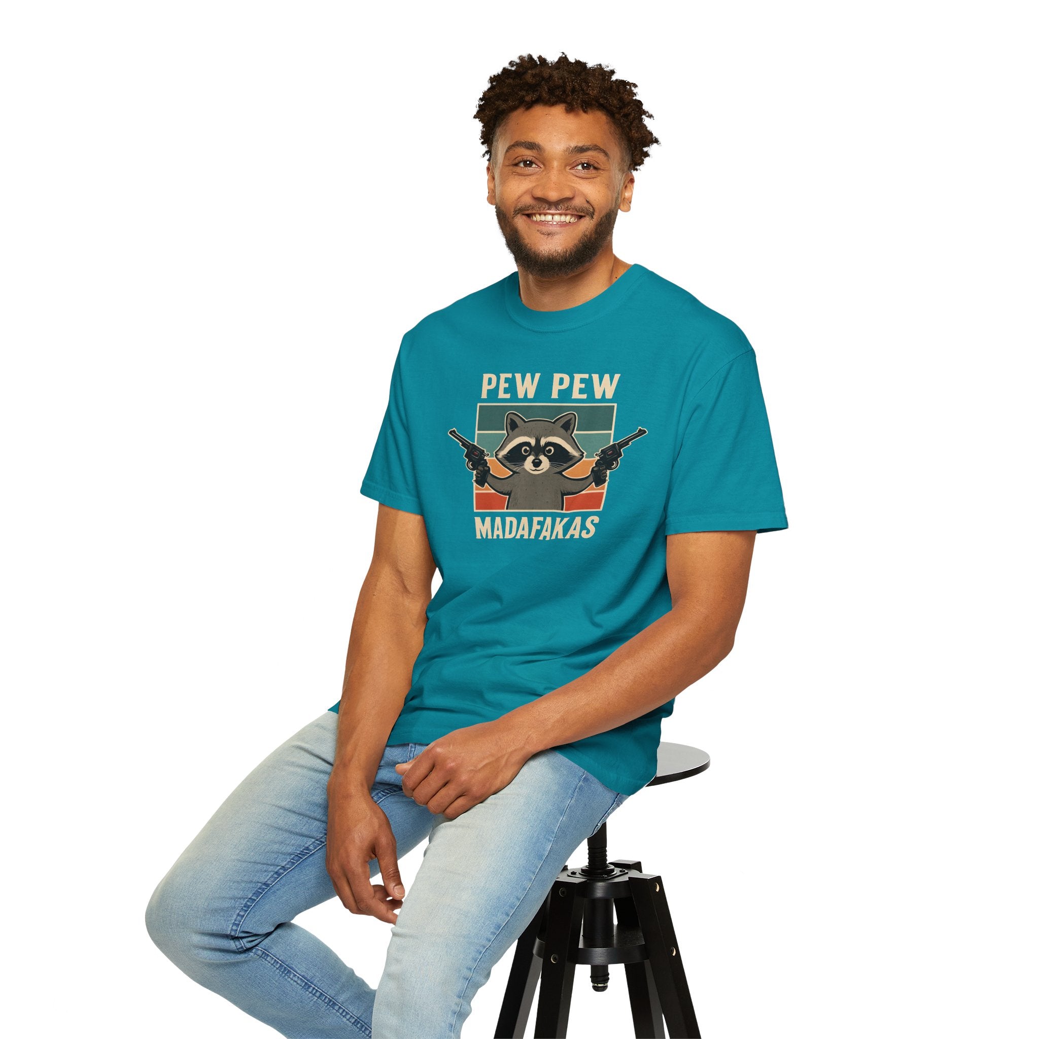 Pew Pew MafaFakas T-Shirt - Fun Unisex Garment-Dyed Tee