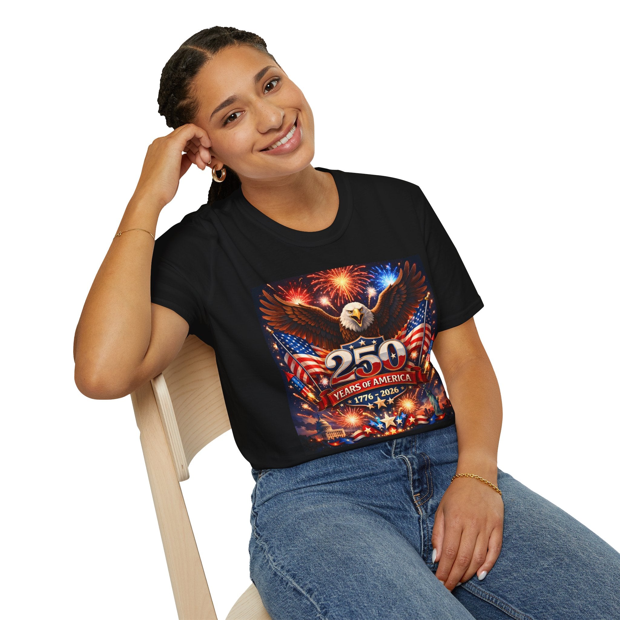250 Years of America T-Shirt — Patriotic Eagle 1776–2026 Independence Day Tee