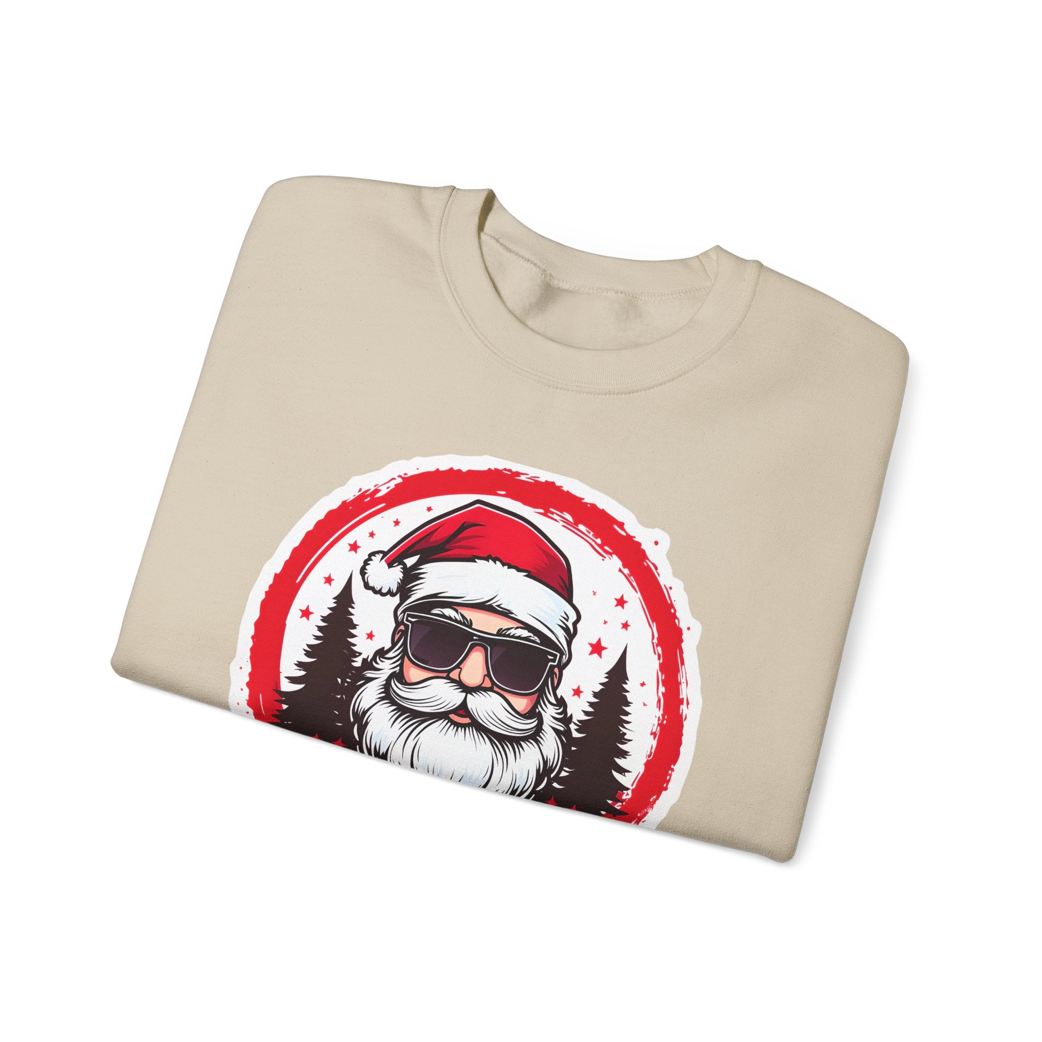 Funny Christmas Sweatshirt, Santa Graphic Crewneck, Holiday Gift for Him/Her, Festive Apparel for Parties, Winter Wear