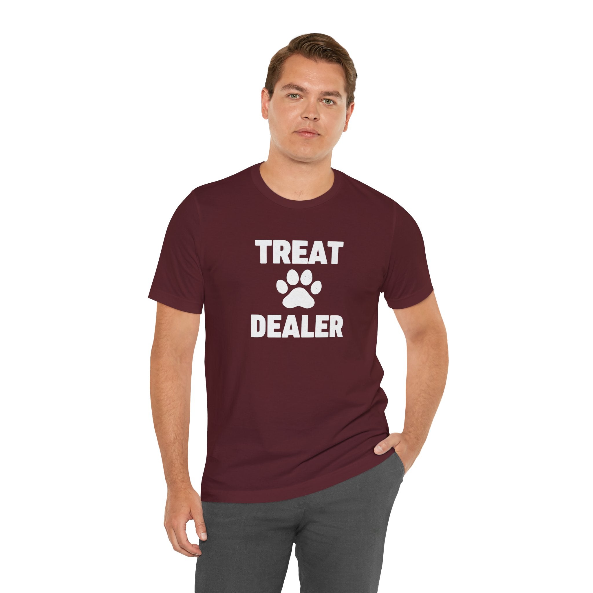 Treat Dealer T-Shirt — Funny Paw Print Tee for Dog Lovers