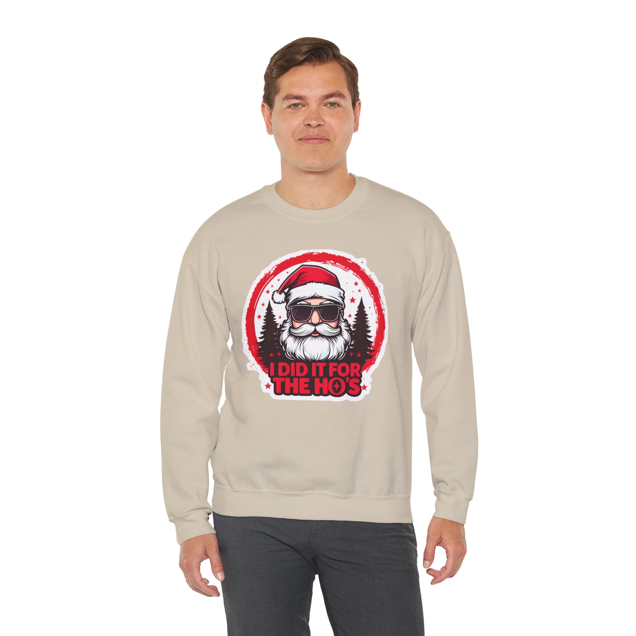 Funny Christmas Sweatshirt, Santa Graphic Crewneck, Holiday Gift for Him/Her, Festive Apparel for Parties, Winter Wear