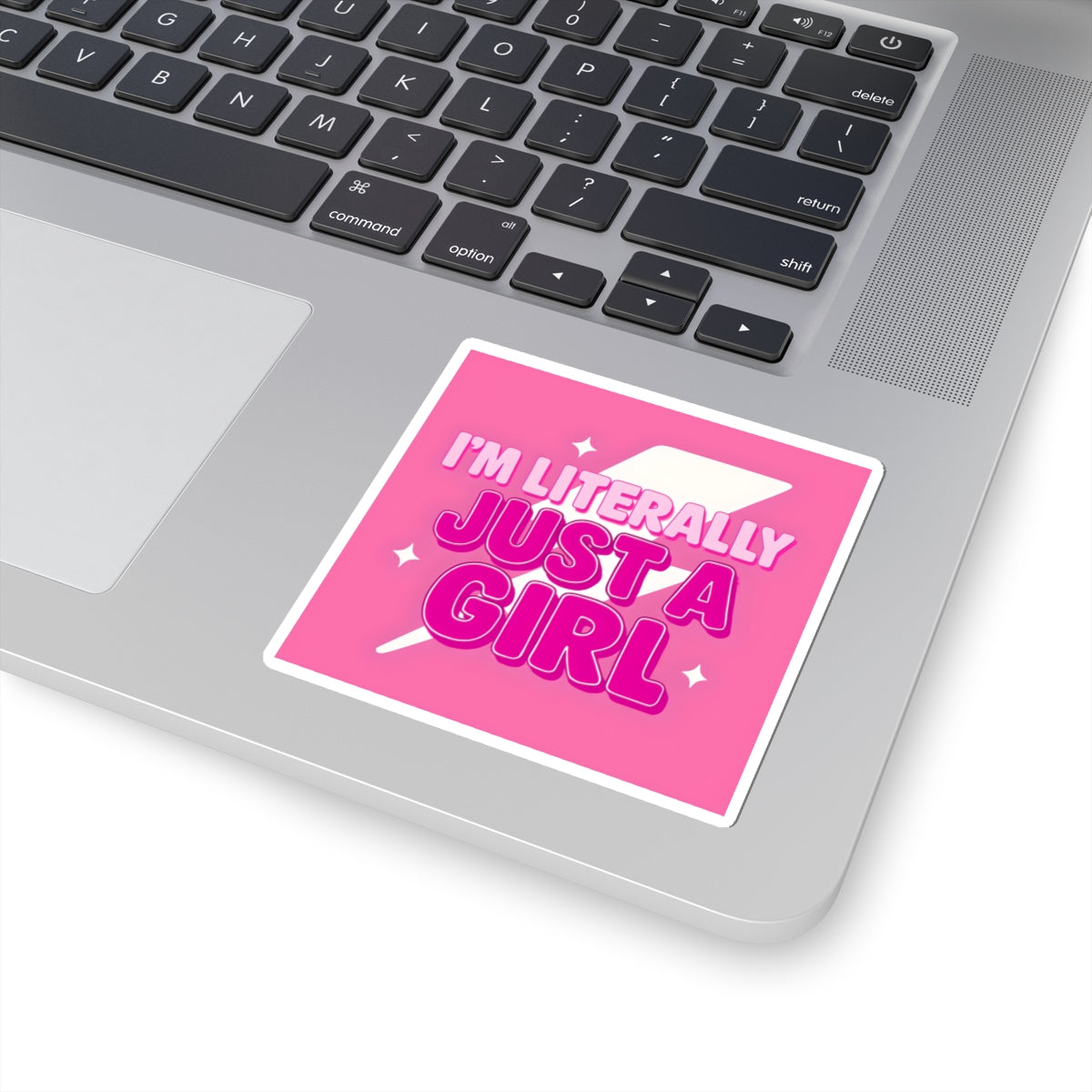 Empowering 'Just a Girl' Kiss-Cut Stickers - Perfect for Personalizing Laptops and Hydro Flasks