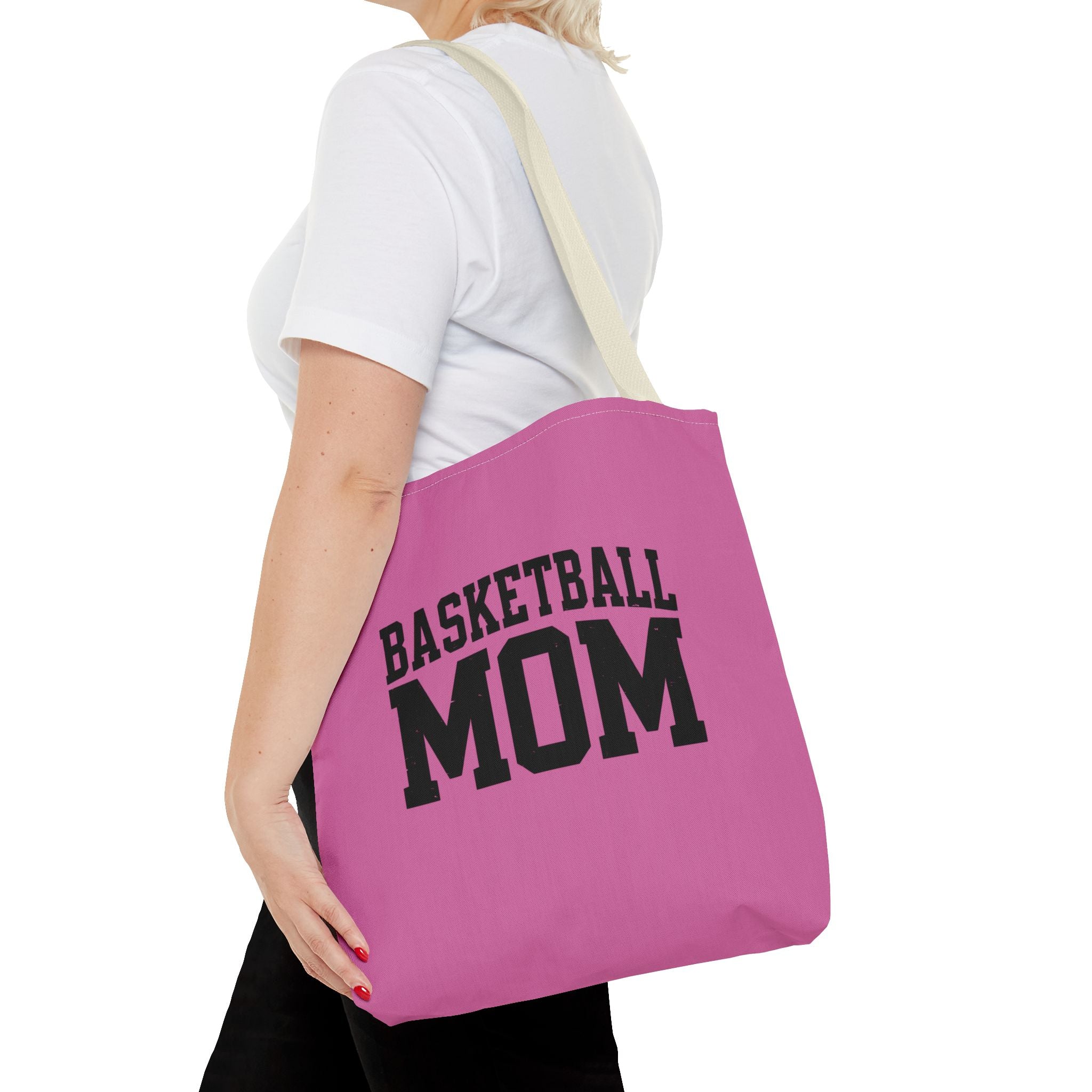 Basketball Mom Tote Bag - Stylish Pink Bag for Sports Enthusiasts