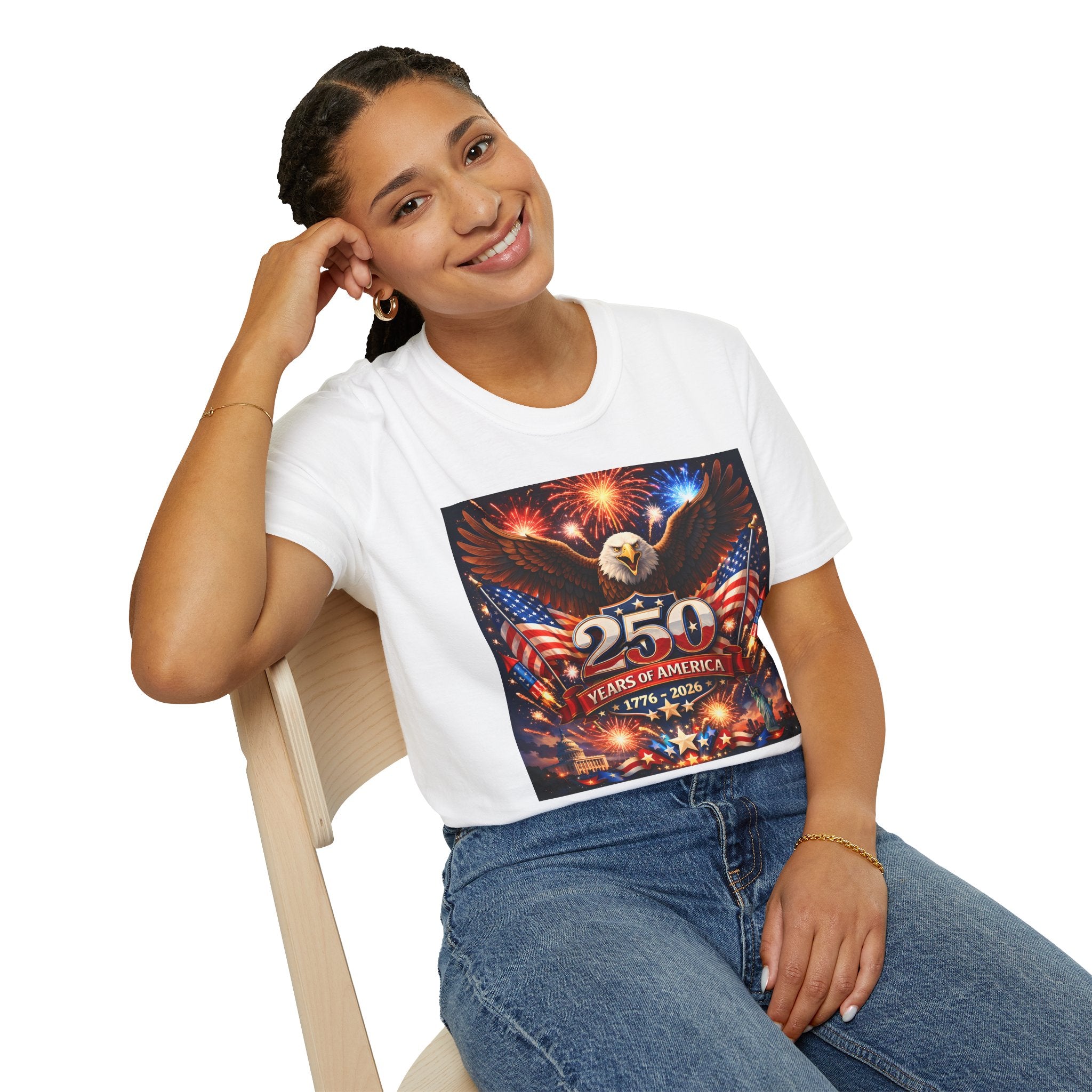 250 Years of America T-Shirt — Patriotic Eagle 1776–2026 Independence Day Tee