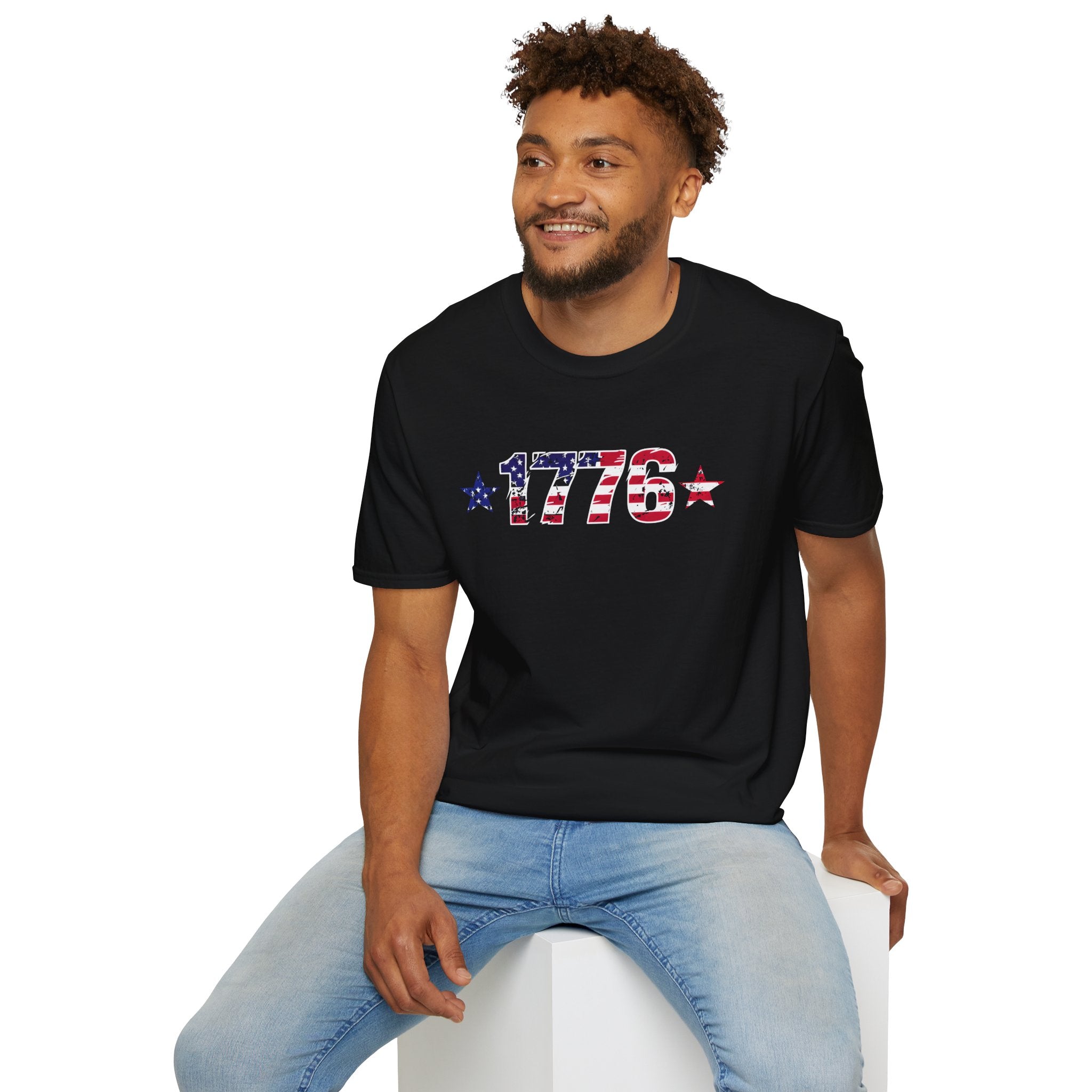 1776 Patriotic T-Shirt — American Flag Vintage Independence Day Tee